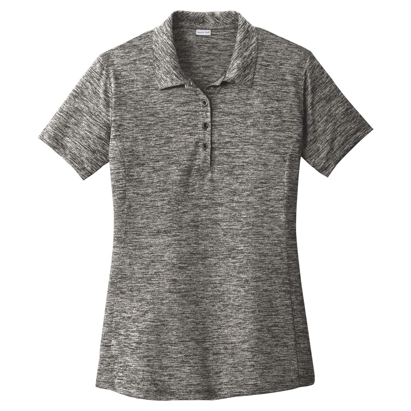 Black Electric Polo - Sport-Tek - Stylish Heather Design
