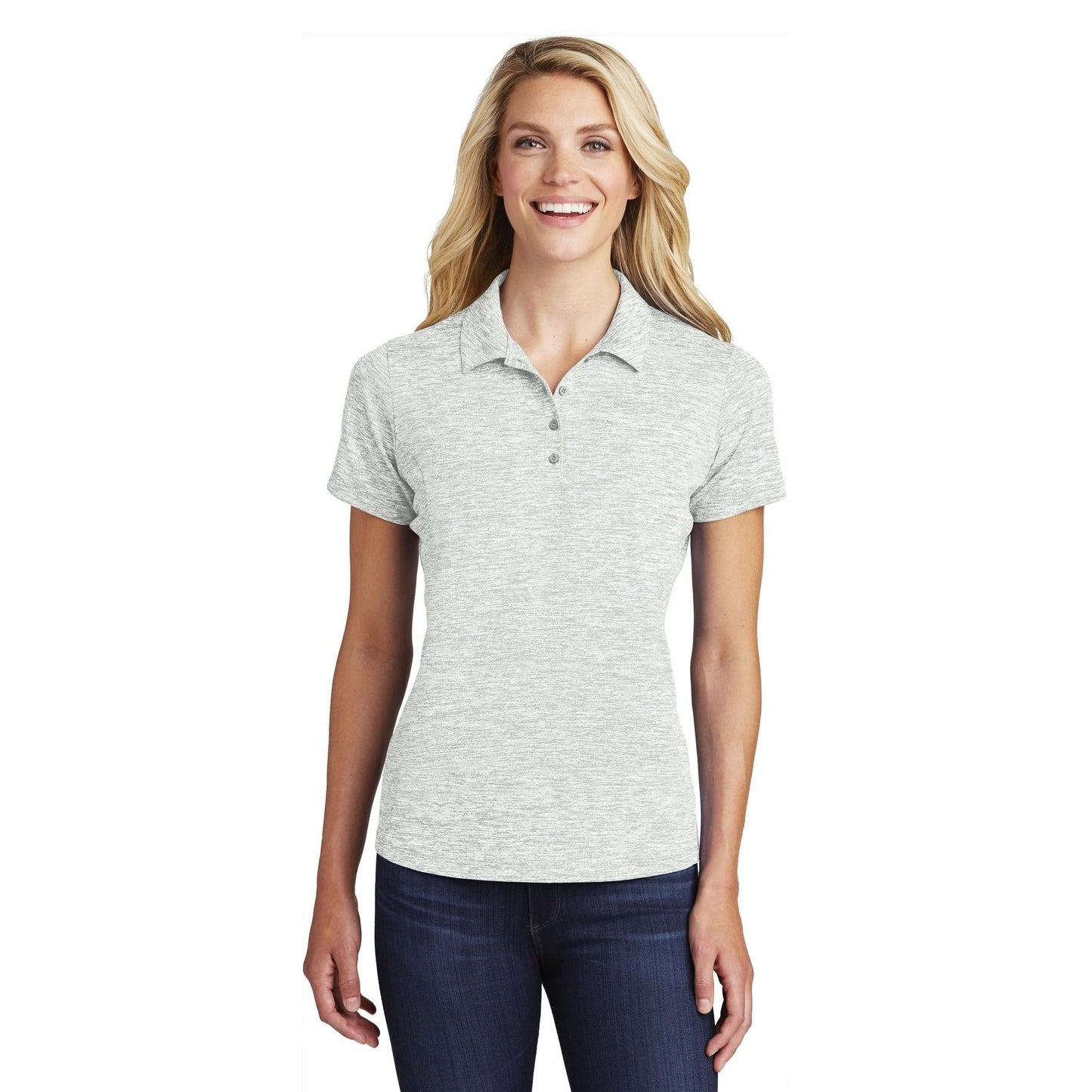 Black Electric Polo - Sport-Tek - Stylish Heather Design