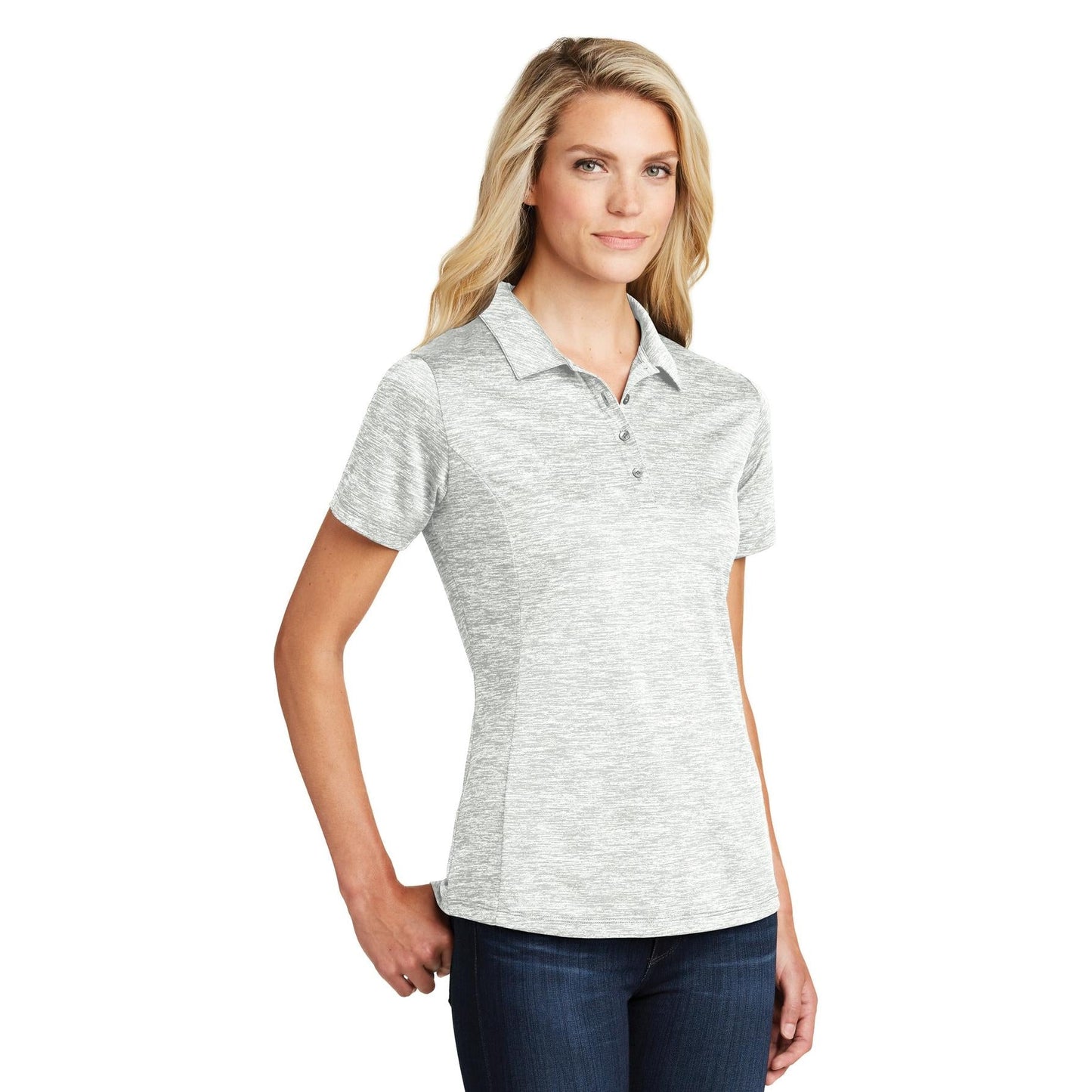 Black Electric Polo - Sport-Tek - Stylish Heather Design