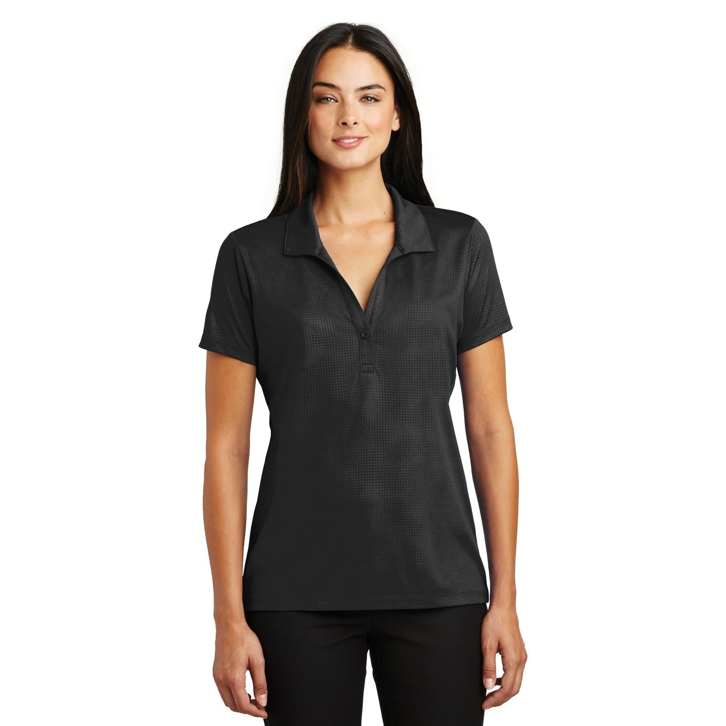 Black Polo Shirts - Sport-Tek - Embossed Polyester