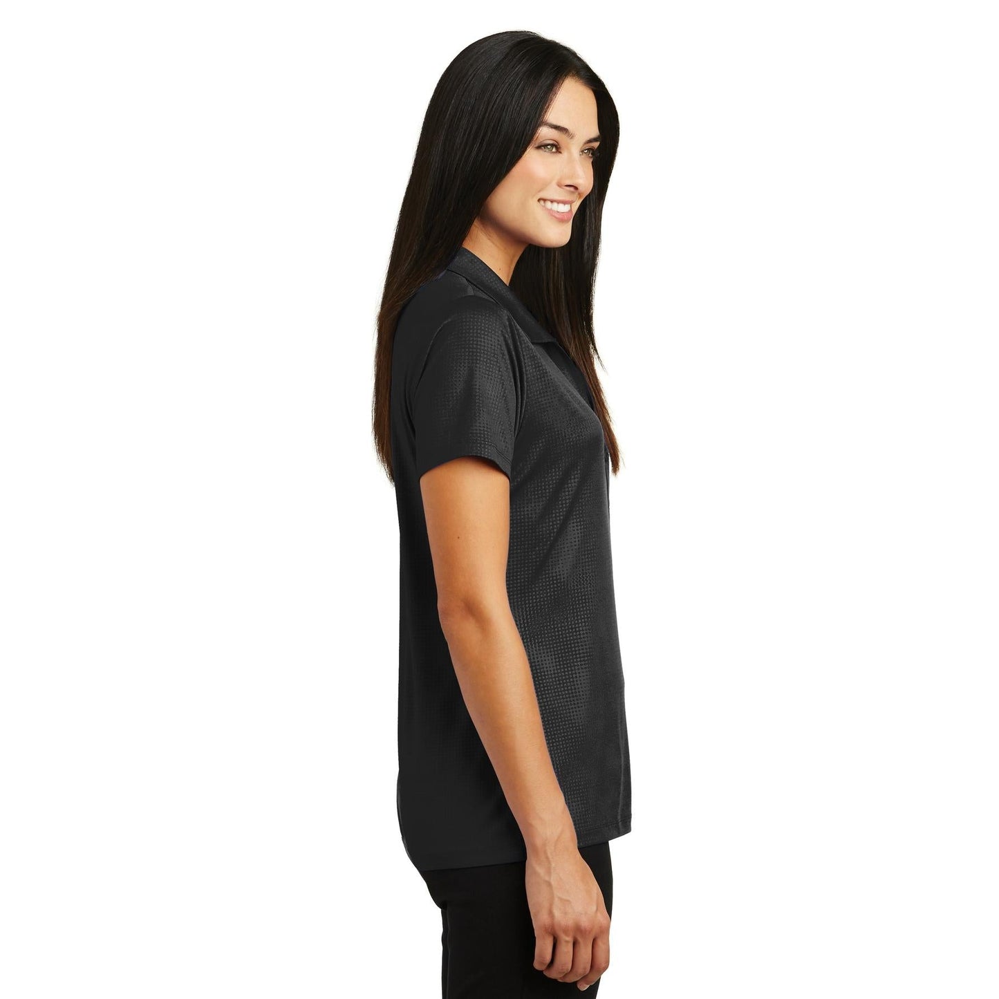 Black Polo Shirts - Sport-Tek - Embossed Polyester
