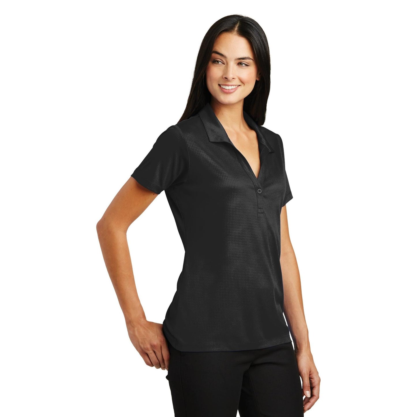 Black Polo Shirts - Sport-Tek - Embossed Polyester
