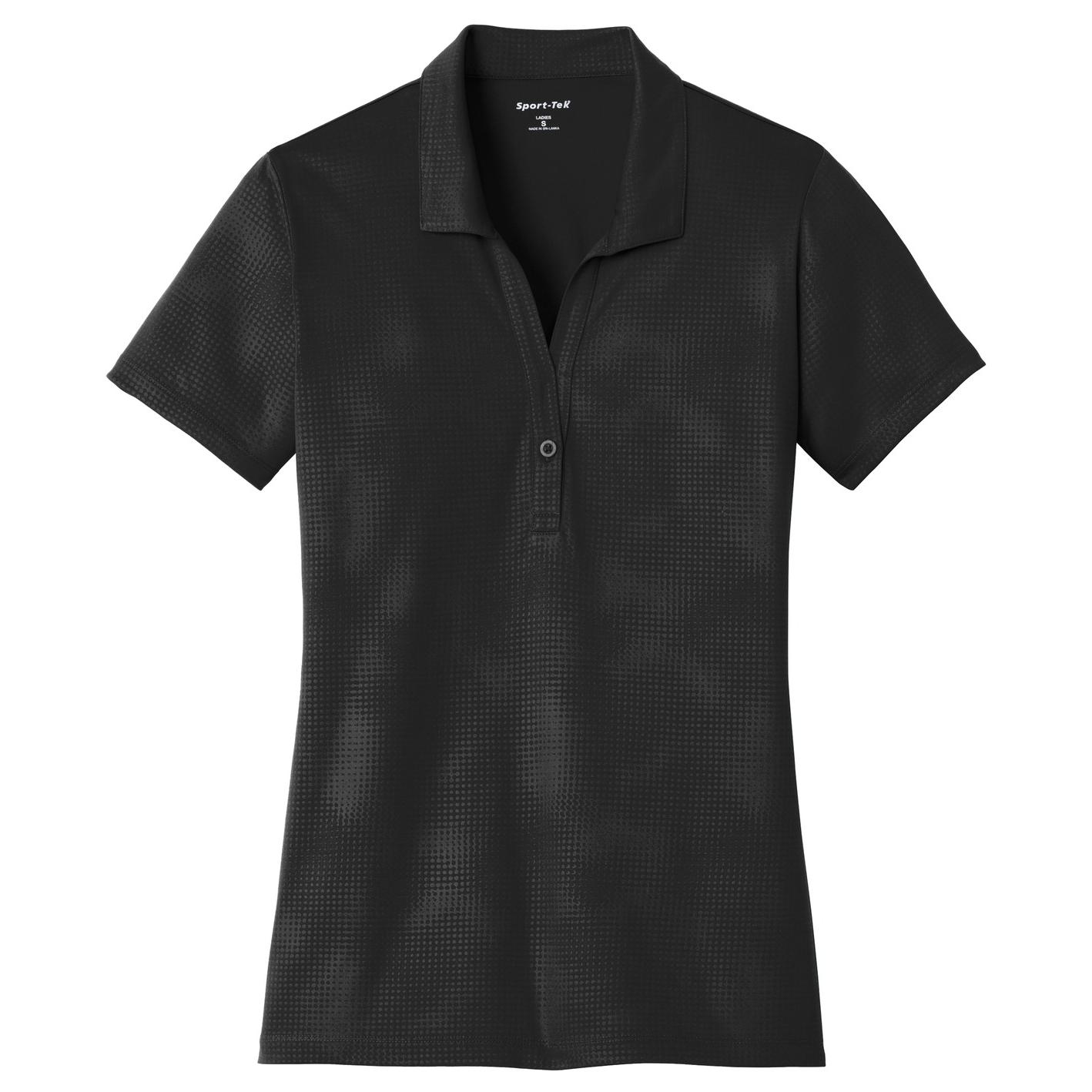 Black Polo Shirts - Sport-Tek - Embossed Polyester