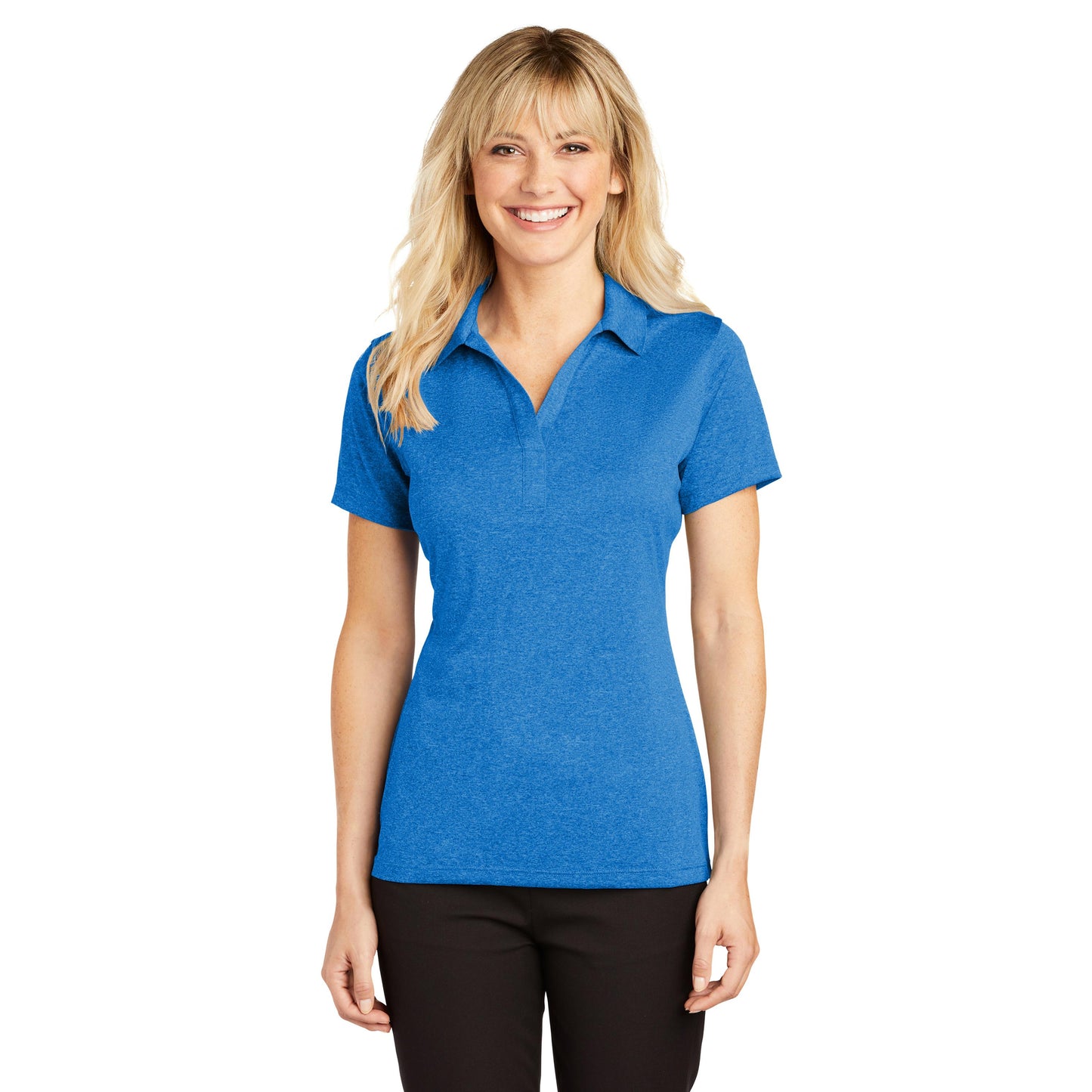Blue Wake Heather Polo - Sport-Tek - Moisture-Wicking