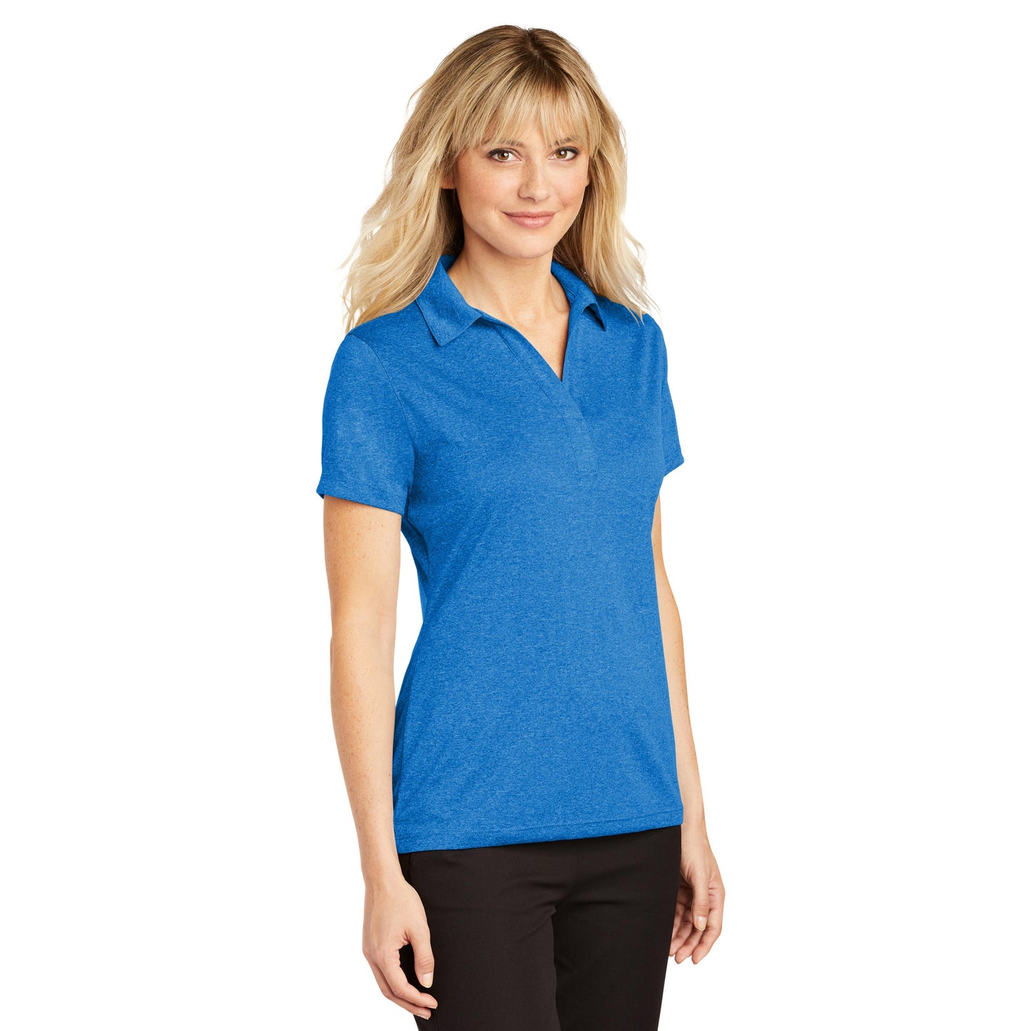 Blue Wake Heather Polo - Sport-Tek - Moisture-Wicking
