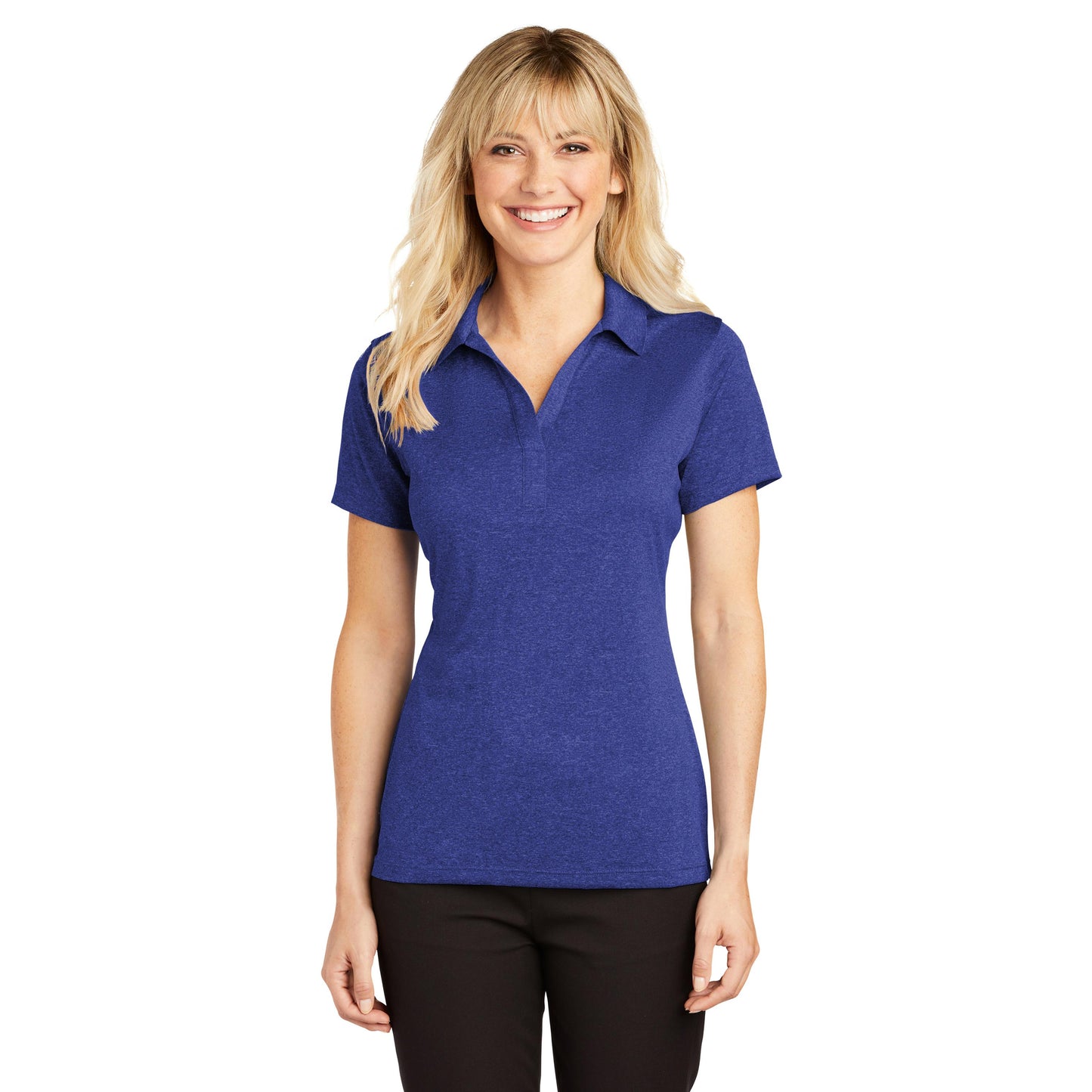 Blue Wake Heather Polo - Sport-Tek - Moisture-Wicking