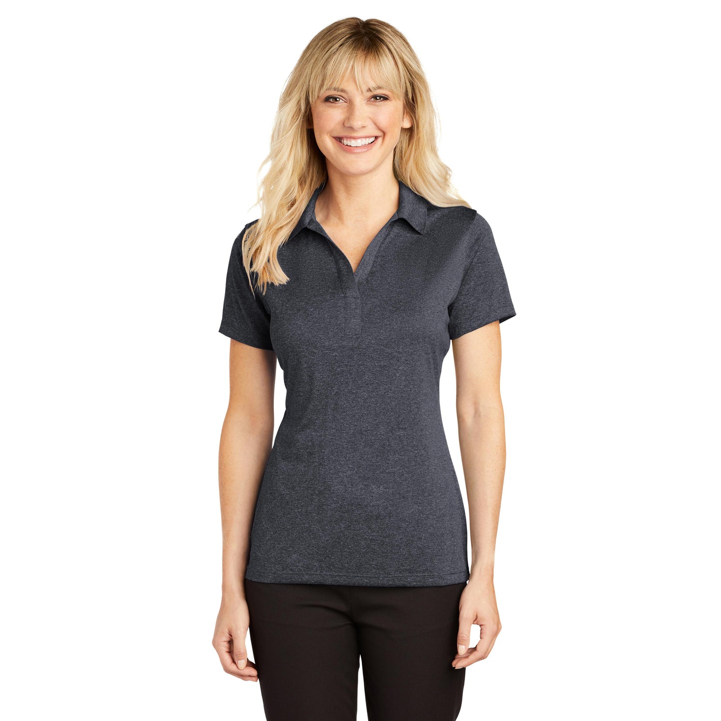 Blue Wake Heather Polo - Sport-Tek - Moisture-Wicking