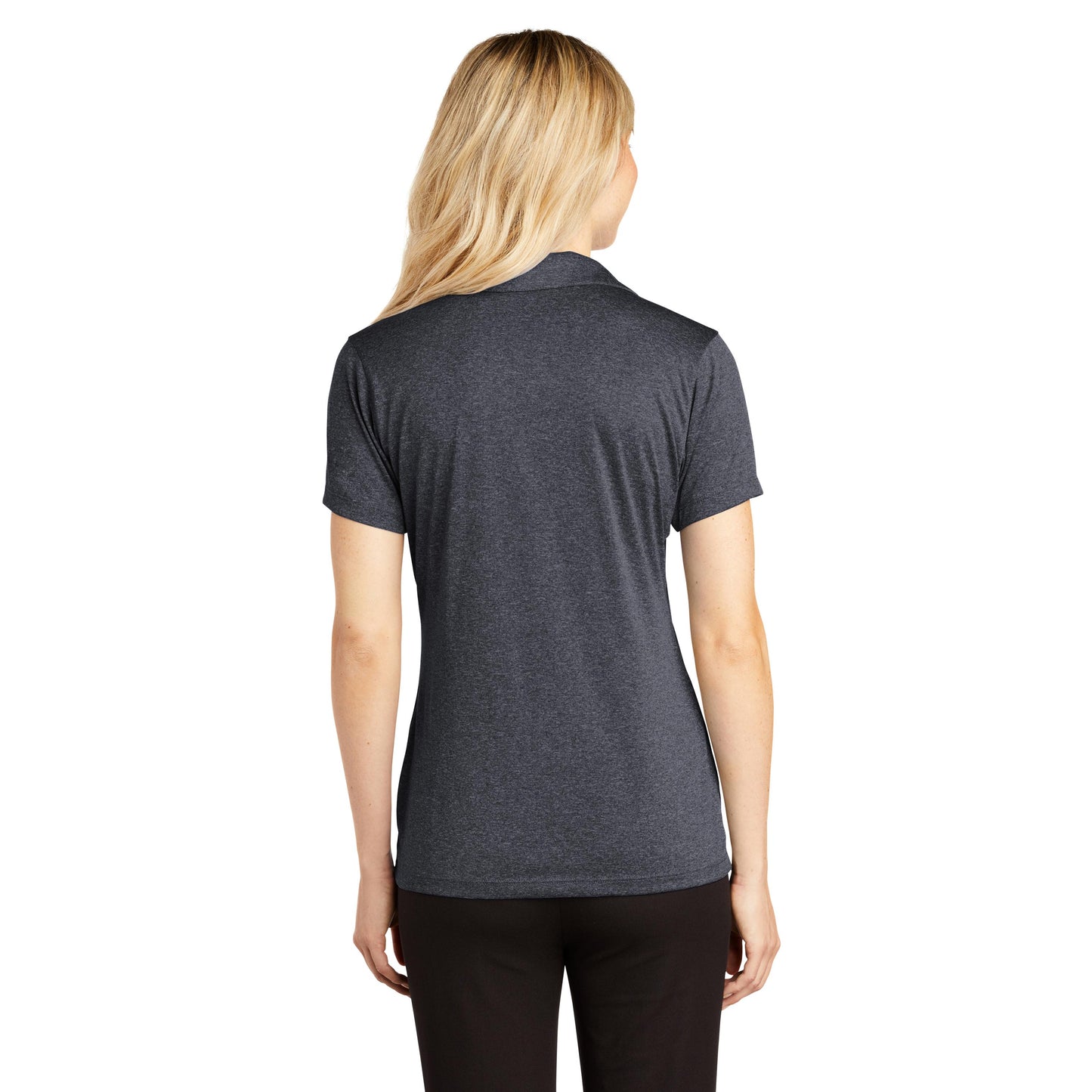 Blue Wake Heather Polo - Sport-Tek - Moisture-Wicking