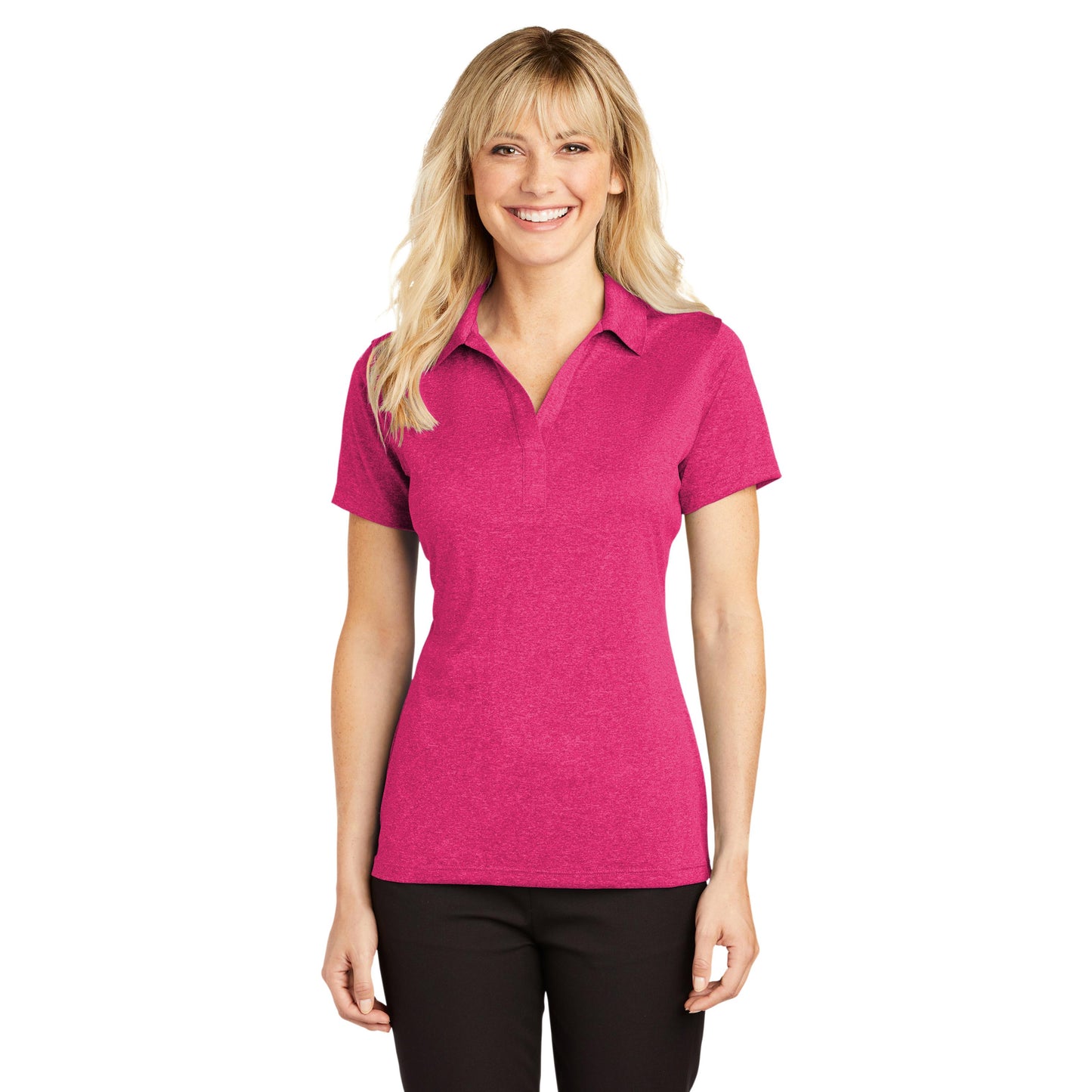 Blue Wake Heather Polo - Sport-Tek - Moisture-Wicking