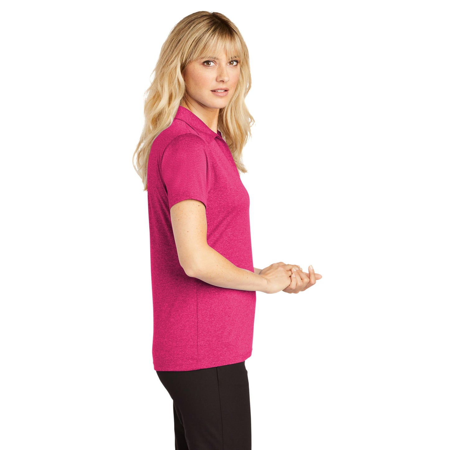Blue Wake Heather Polo - Sport-Tek - Moisture-Wicking