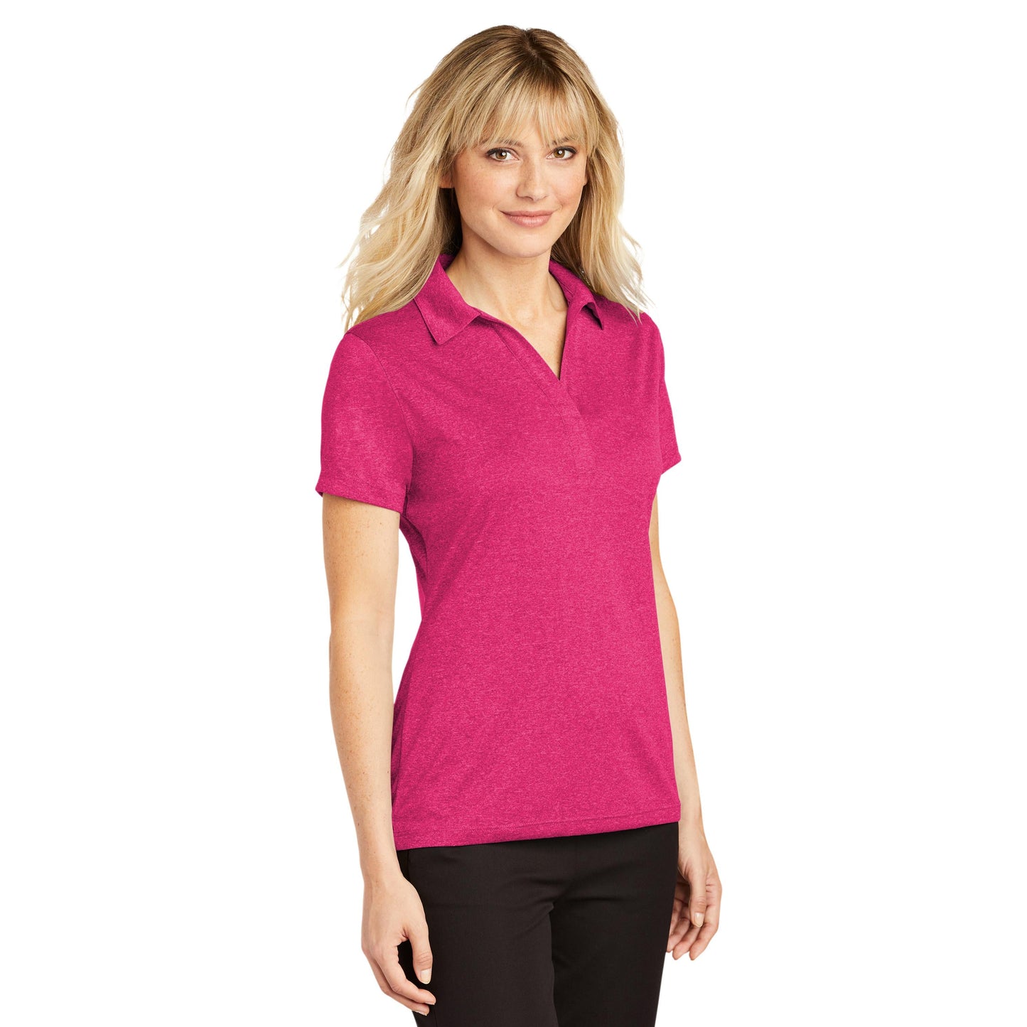 Blue Wake Heather Polo - Sport-Tek - Moisture-Wicking