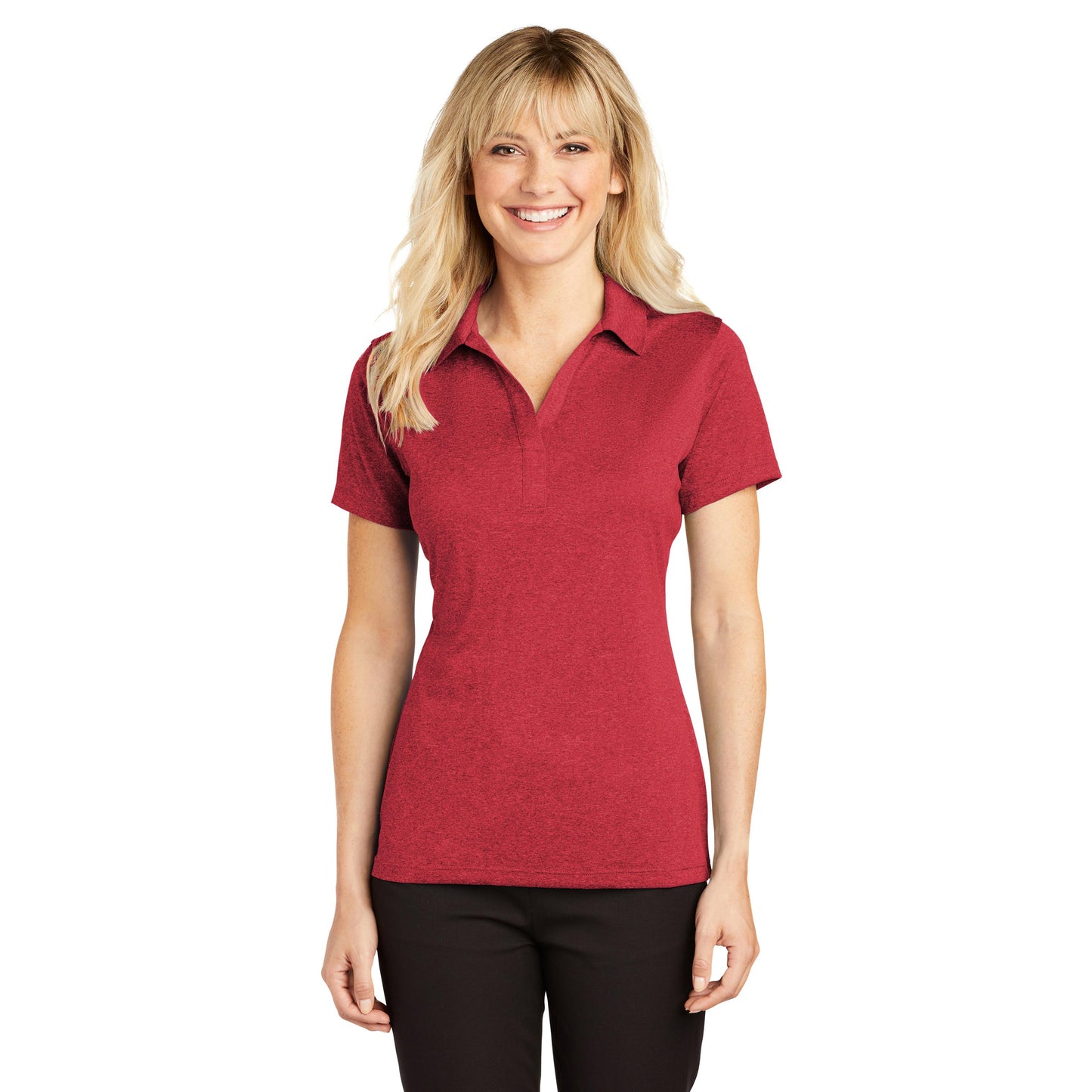 Blue Wake Heather Polo - Sport-Tek - Moisture-Wicking