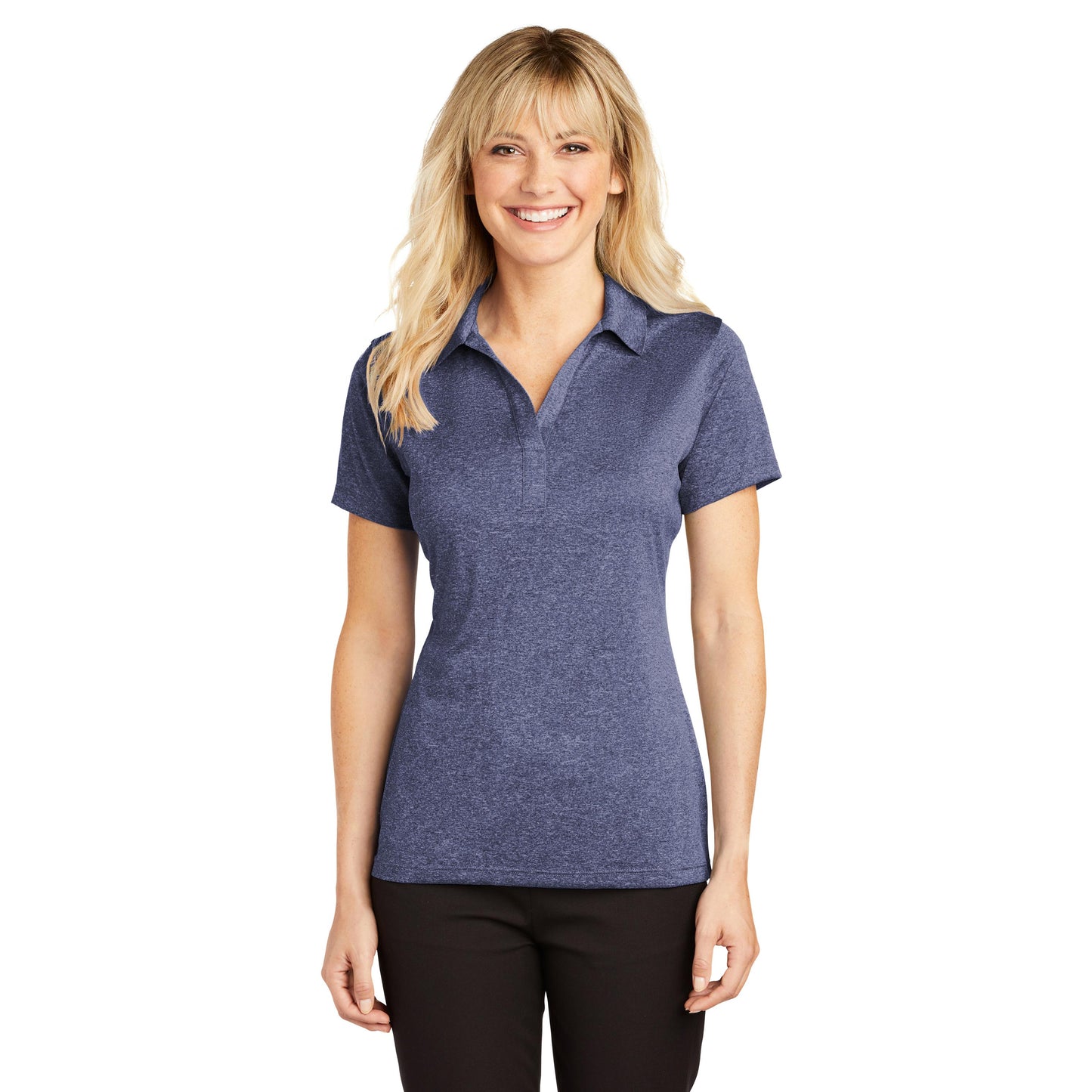 Blue Wake Heather Polo - Sport-Tek - Moisture-Wicking