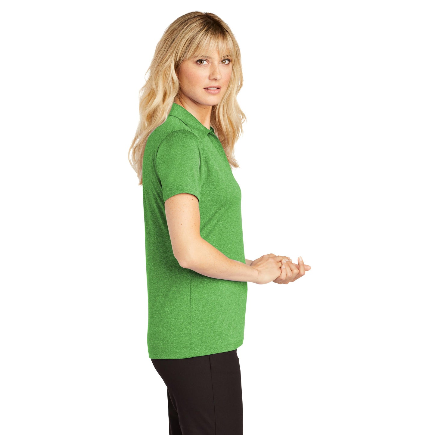 Blue Wake Heather Polo - Sport-Tek - Moisture-Wicking