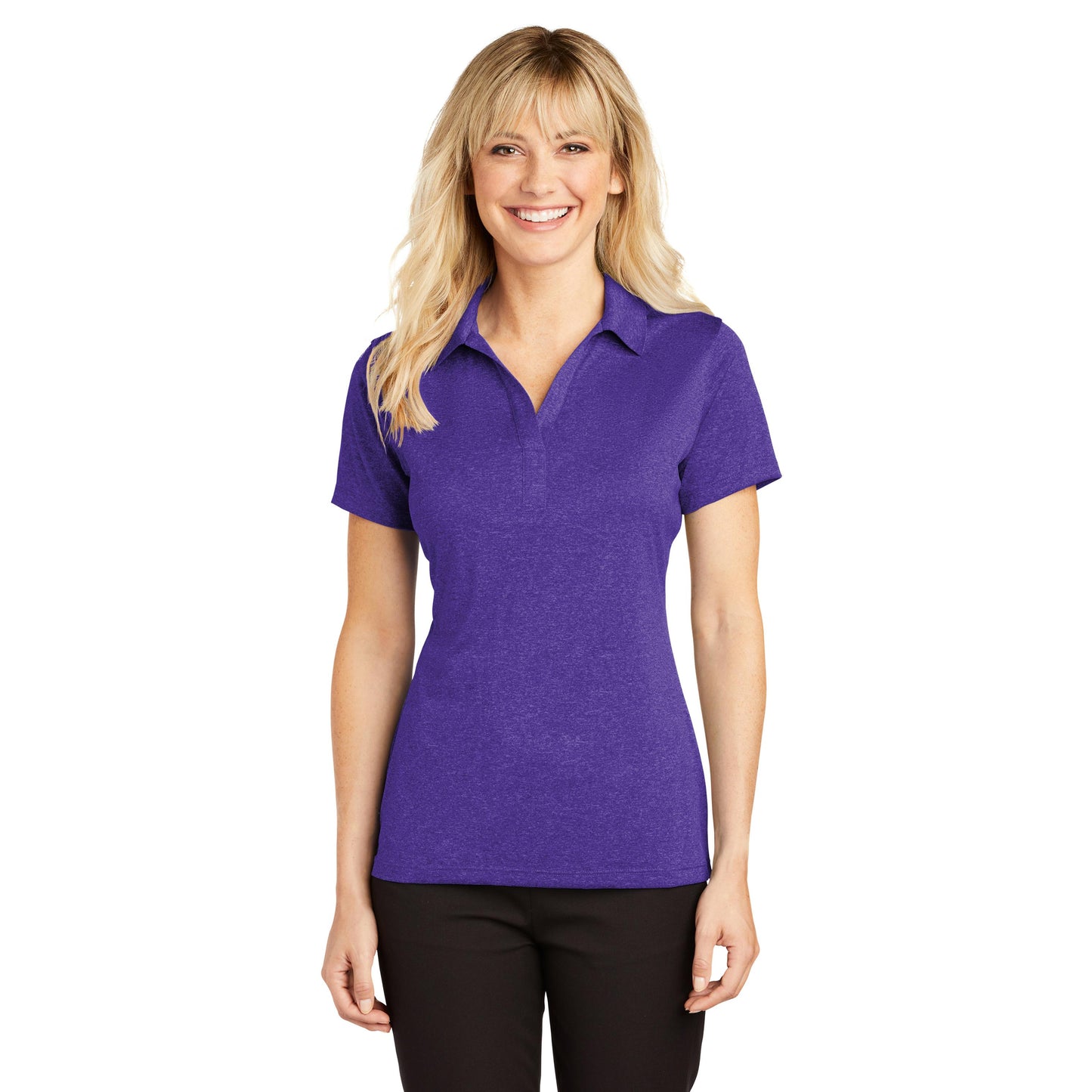 Blue Wake Heather Polo - Sport-Tek - Moisture-Wicking