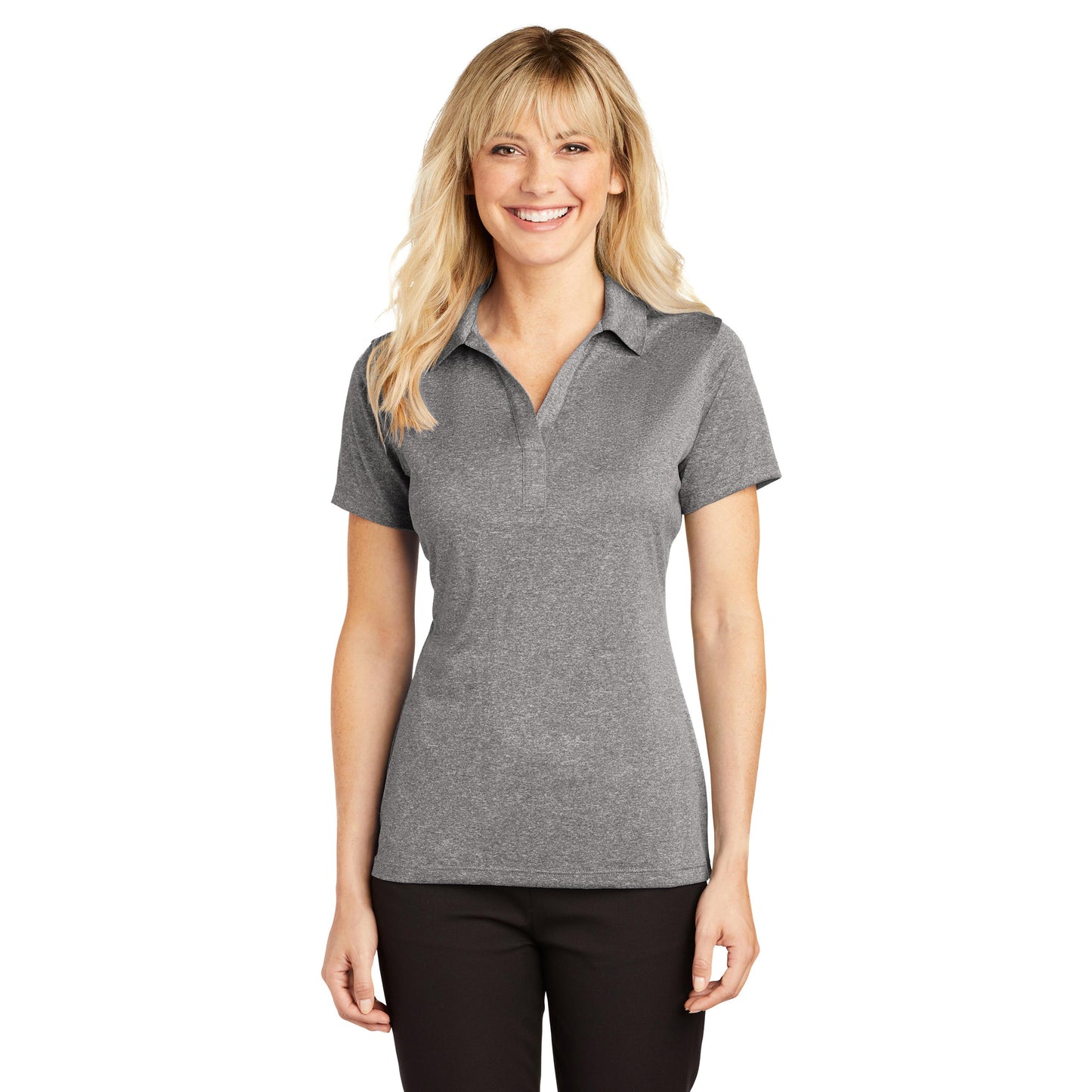 Blue Wake Heather Polo - Sport-Tek - Moisture-Wicking