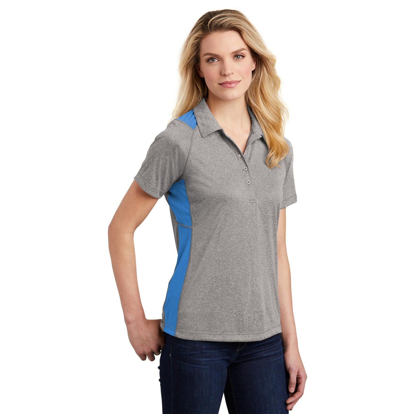 Graphite Heather Polo - Sport-Tek - Soft Fabric