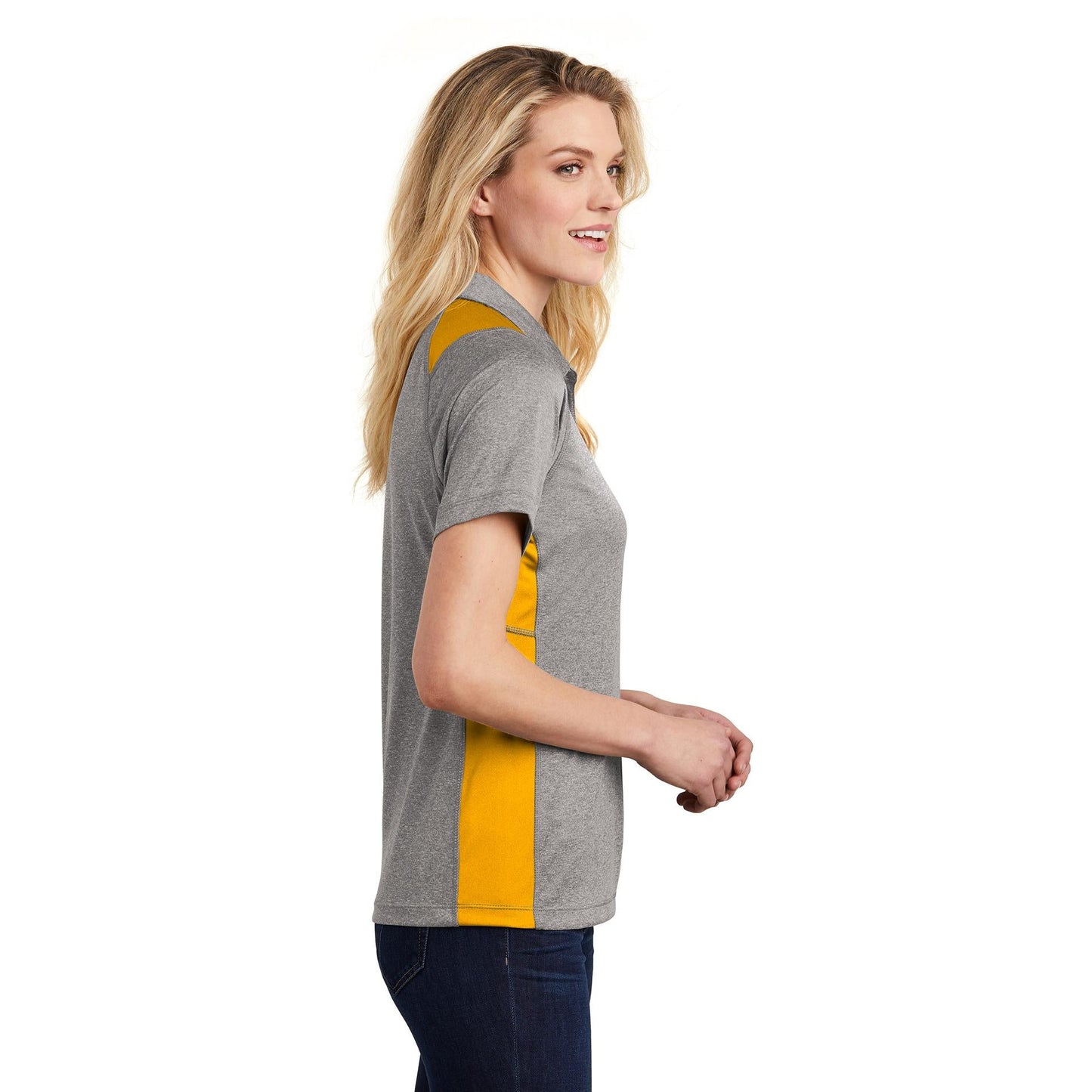 Graphite Heather Polo - Sport-Tek - Soft Fabric
