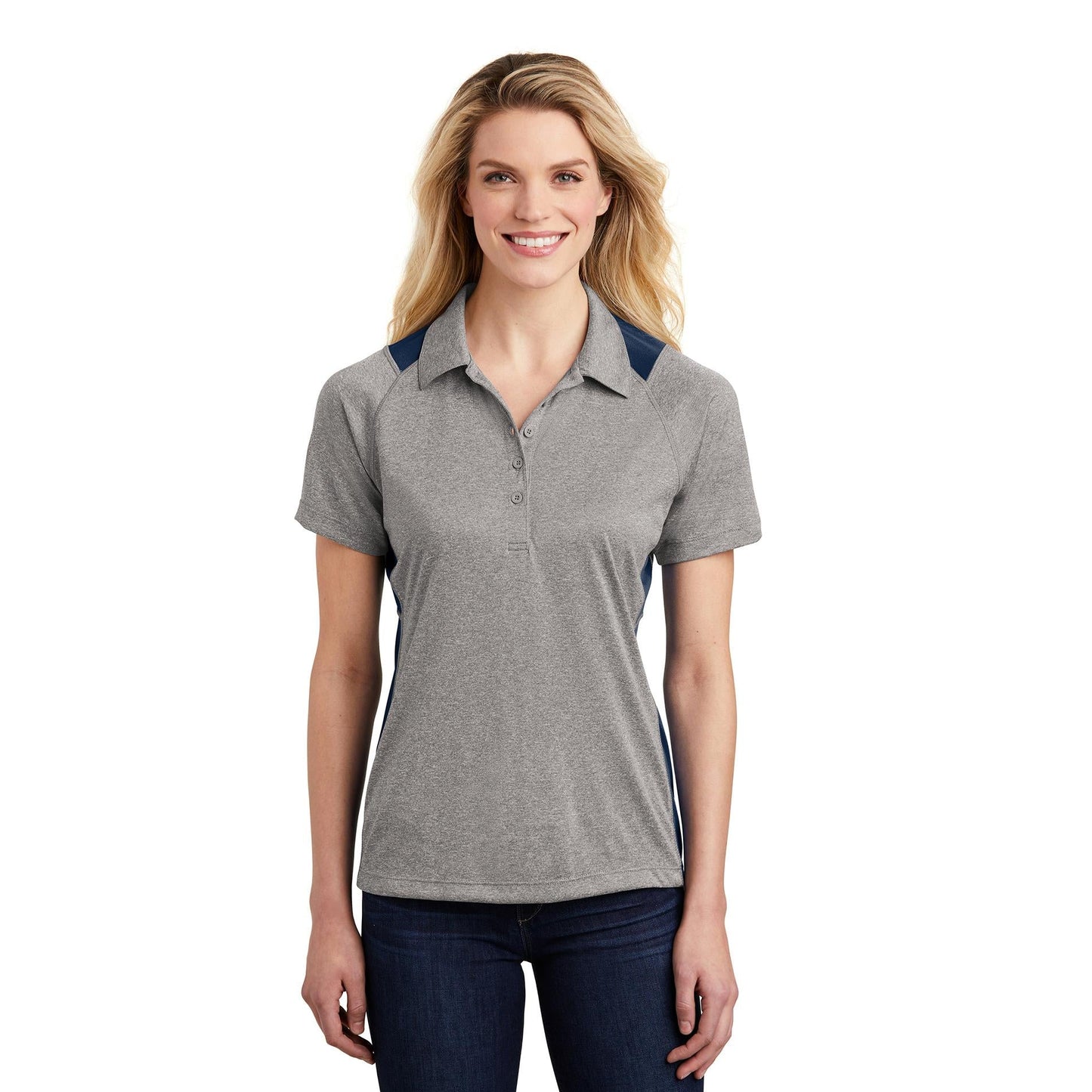 Graphite Heather Polo - Sport-Tek - Soft Fabric