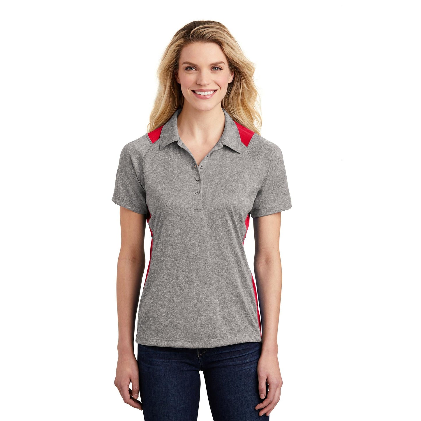 Graphite Heather Polo - Sport-Tek - Soft Fabric