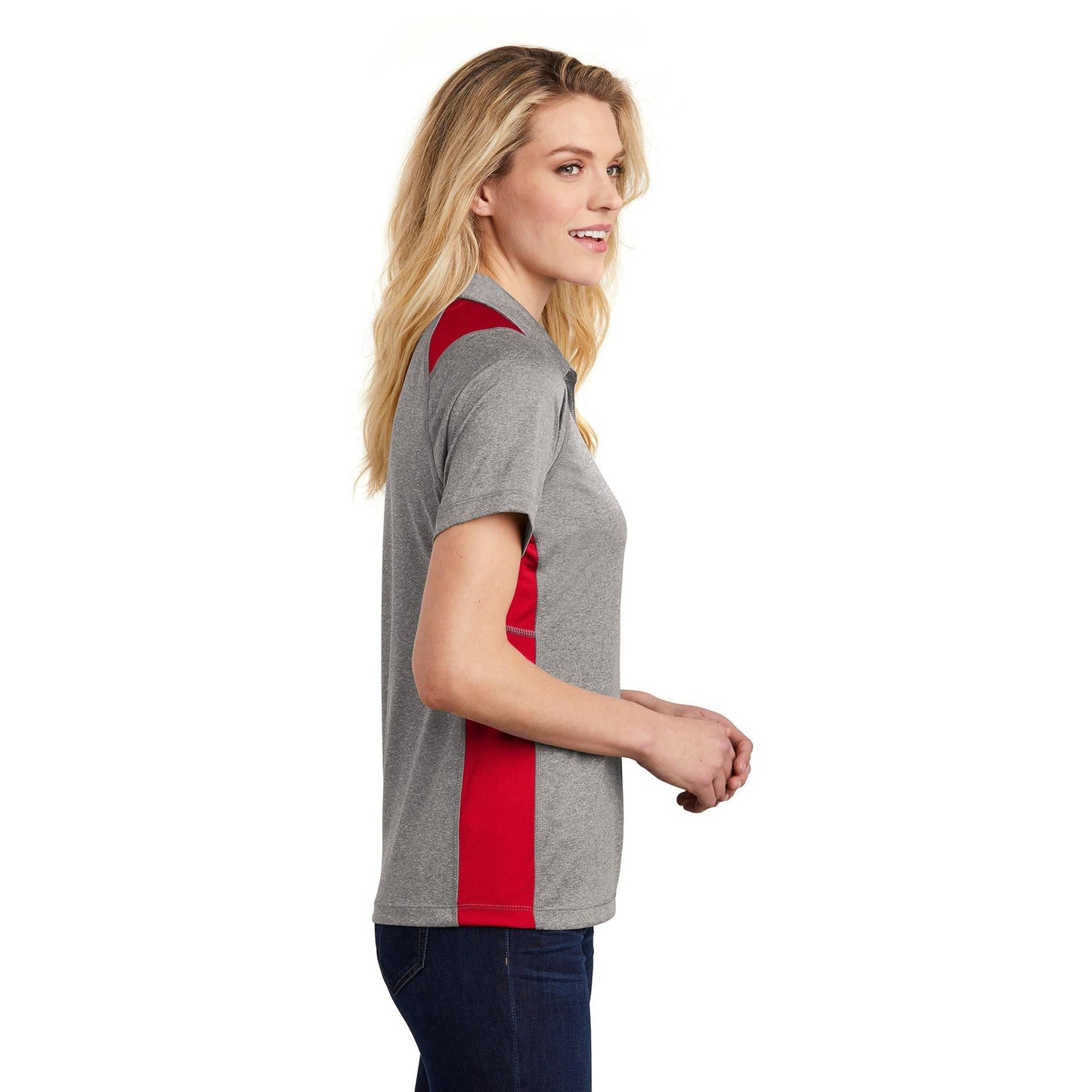 Graphite Heather Polo - Sport-Tek - Soft Fabric