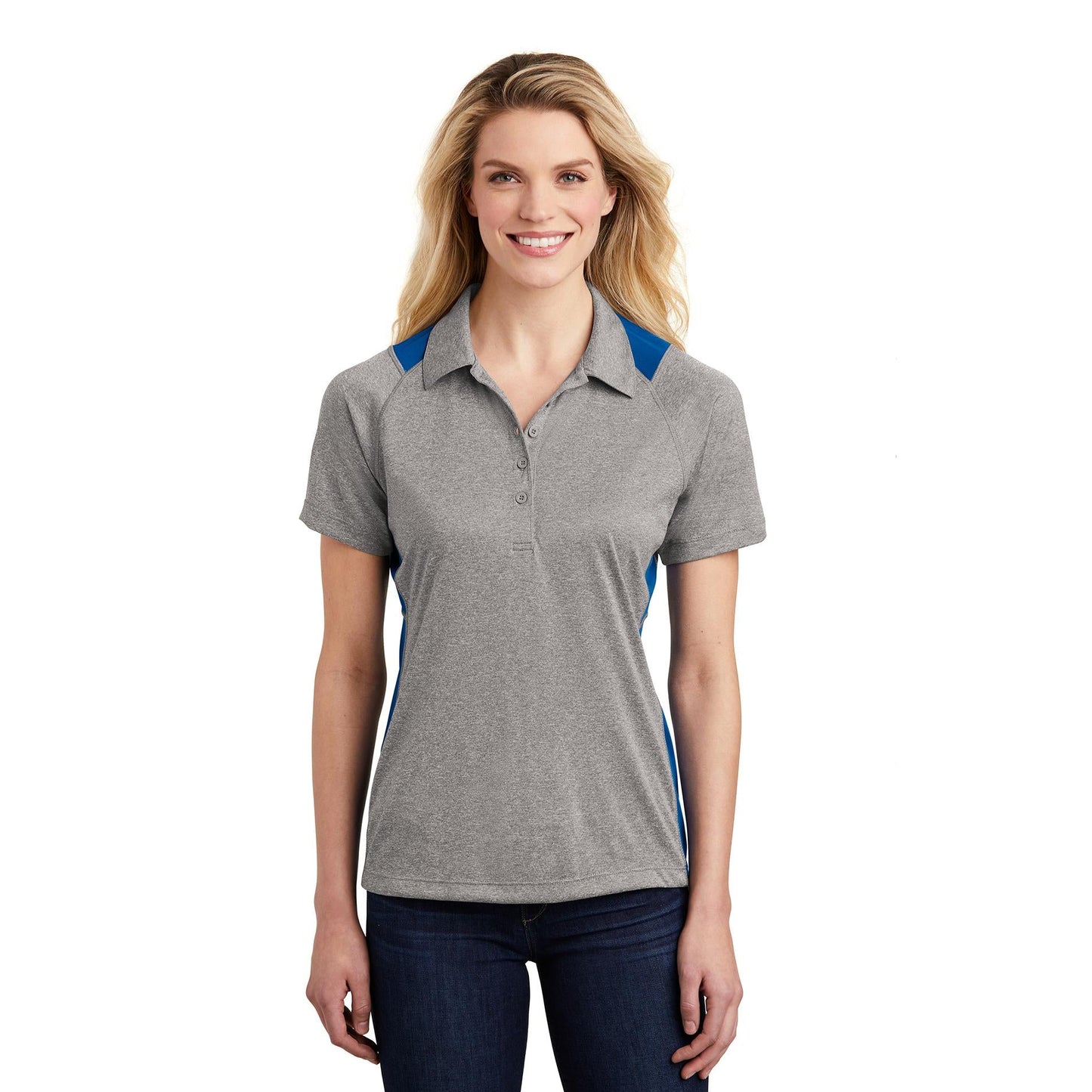 Graphite Heather Polo - Sport-Tek - Soft Fabric