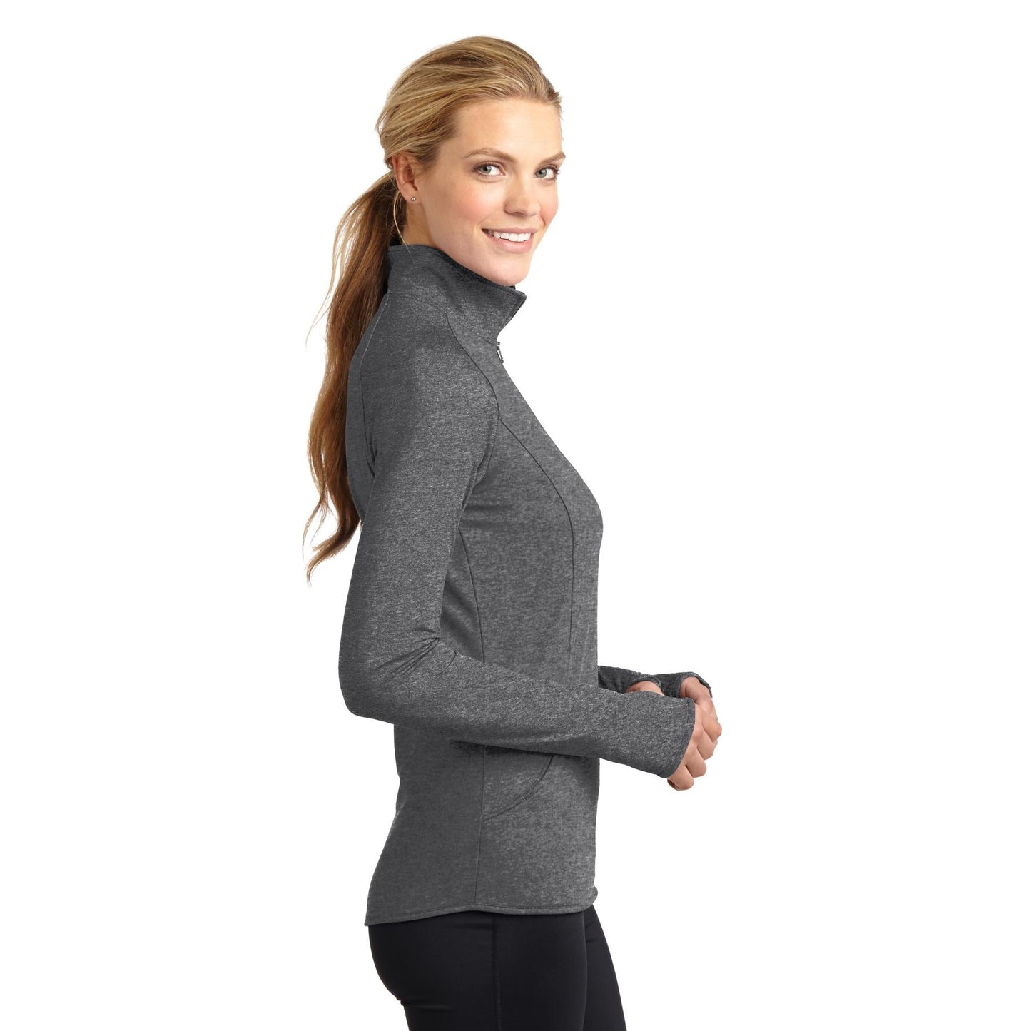 Charcoal Grey Heather Sweatshirt - Sport-Tek - Soft Fabric