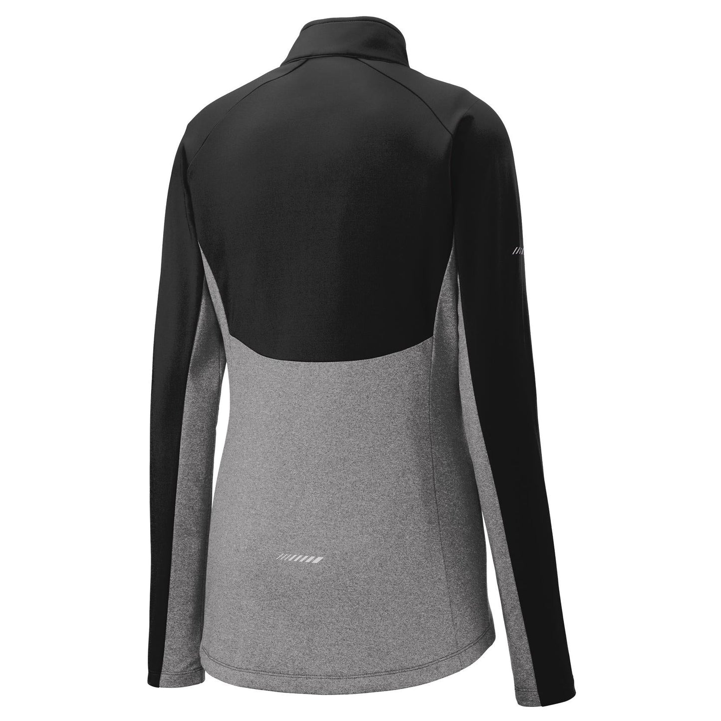 Black/Charcoal Grey Heather Sweatshirt - Sport-Tek - Stretchy Design