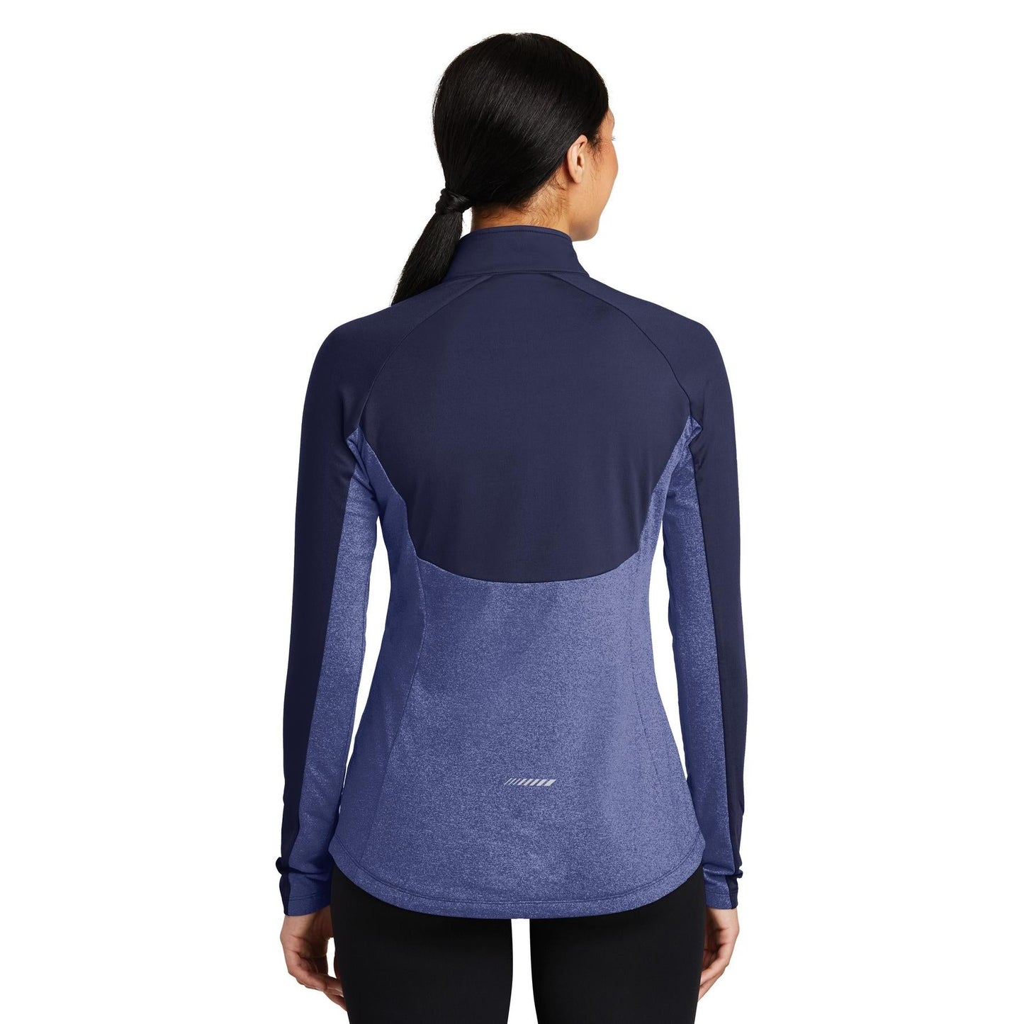 Black/Charcoal Grey Heather Sweatshirt - Sport-Tek - Stretchy Design
