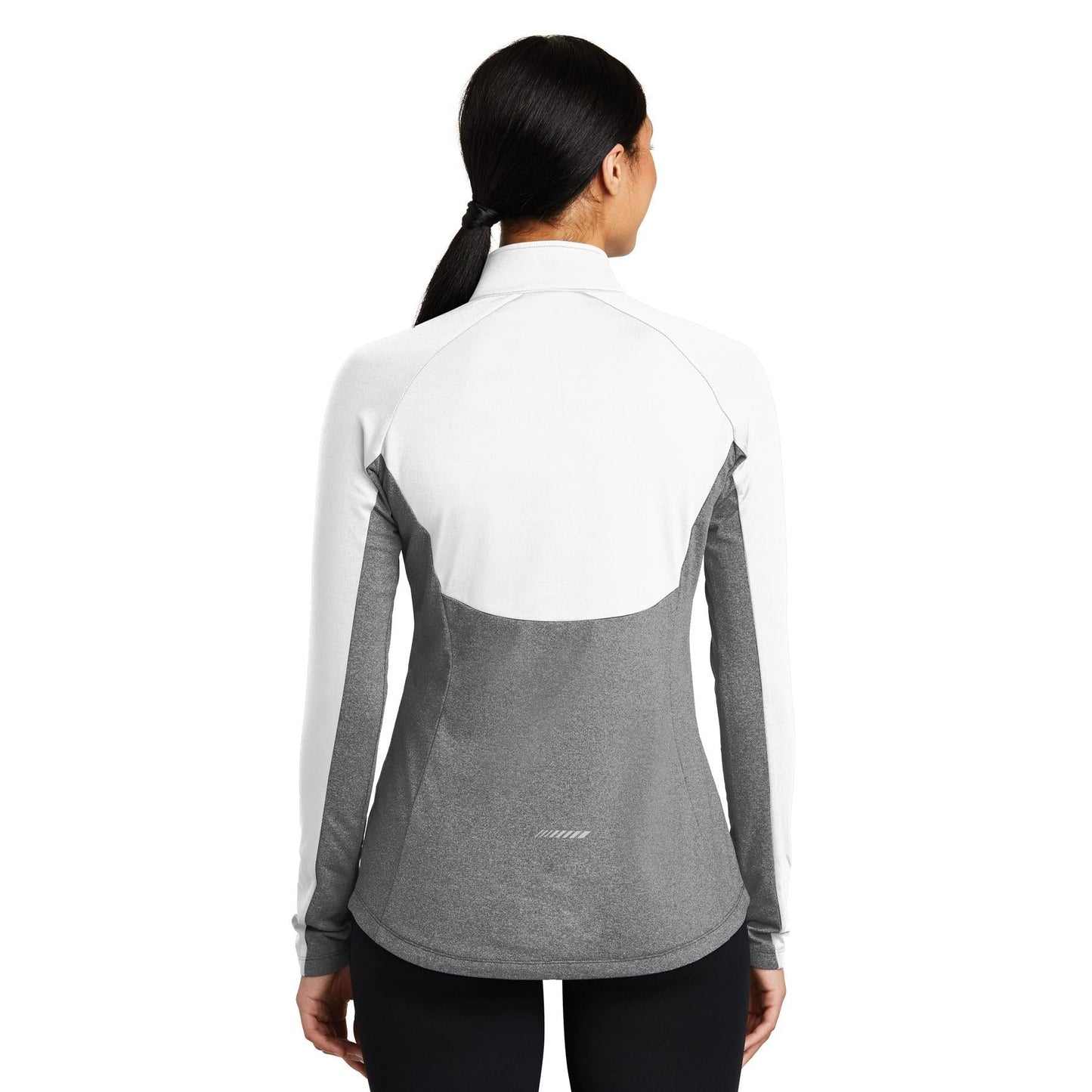Black/Charcoal Grey Heather Sweatshirt - Sport-Tek - Stretchy Design