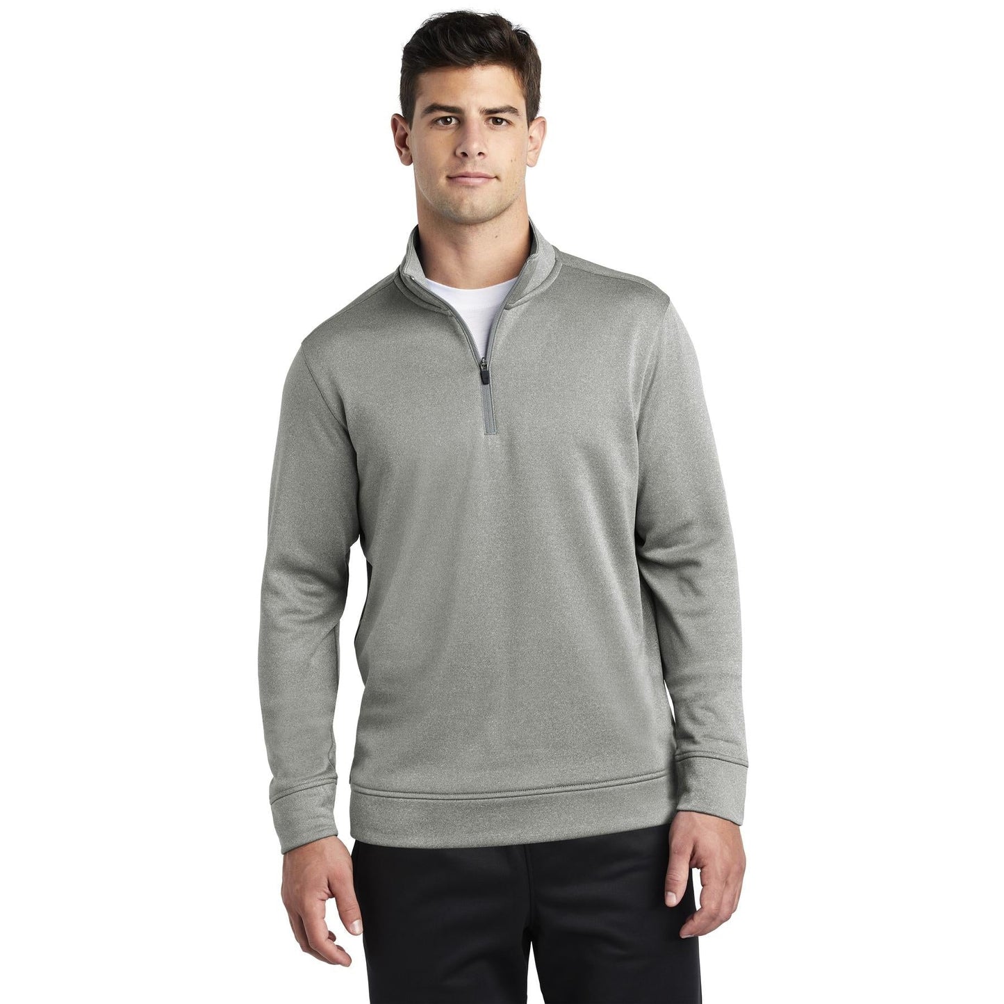 Black Heather Sweatshirt - Sport-Tek - Moisture Wicking