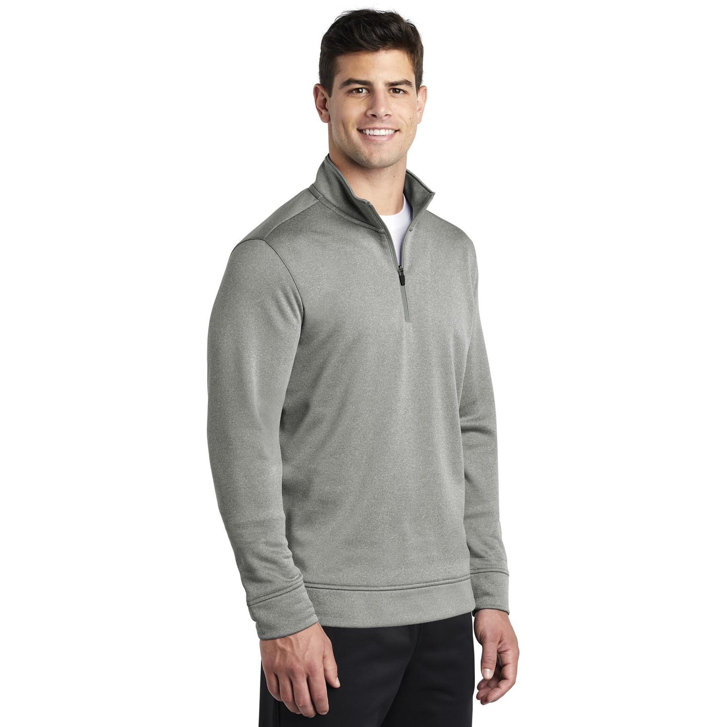 Black Heather Sweatshirt - Sport-Tek - Moisture Wicking