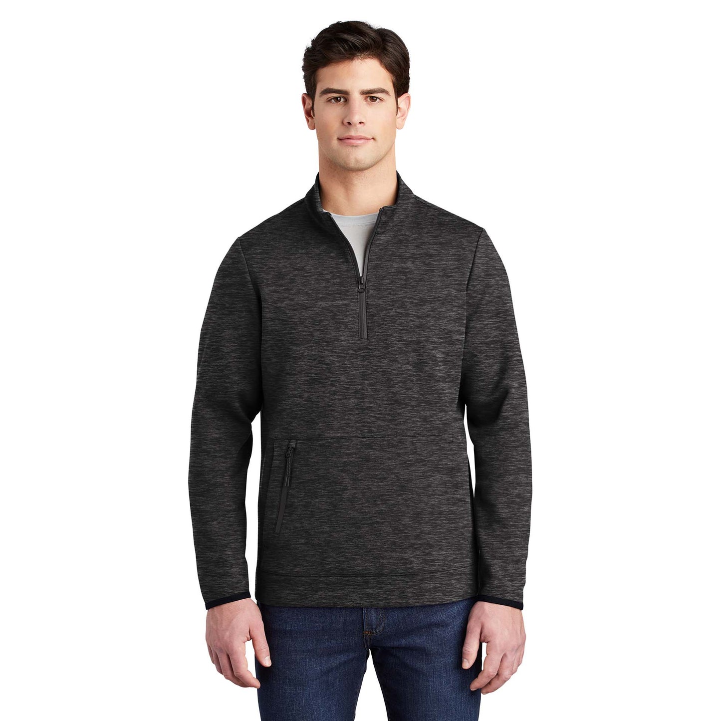 Black Heather Sweatshirts - Sport-Tek - Modern Pullover
