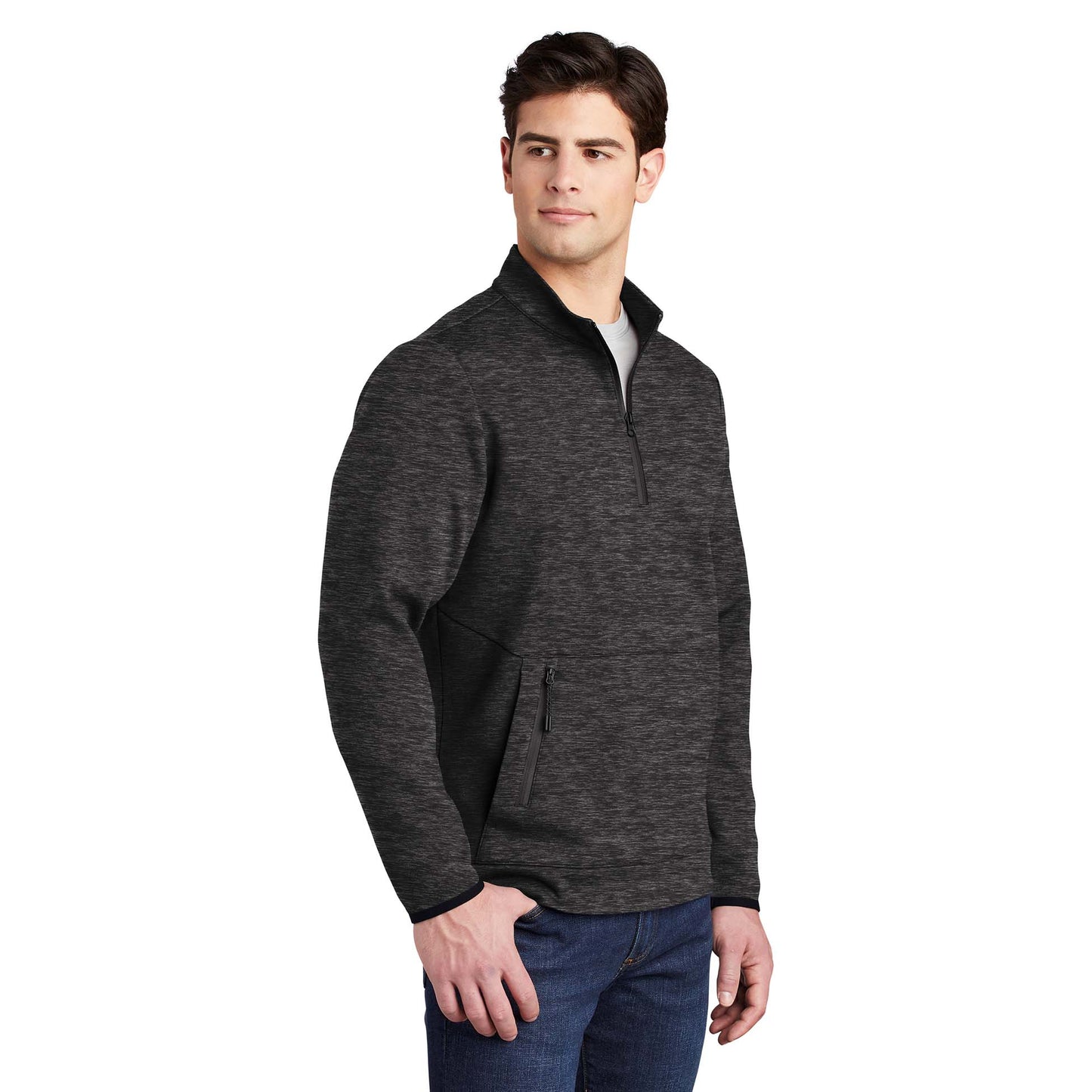 Black Heather Sweatshirts - Sport-Tek - Modern Pullover