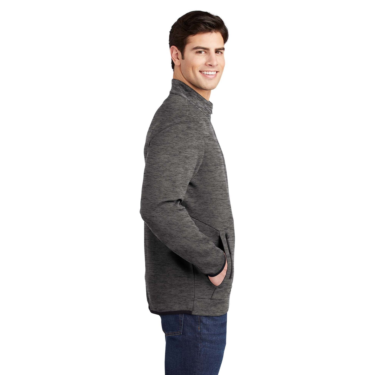 Black Heather Sweatshirts - Sport-Tek - Modern Pullover