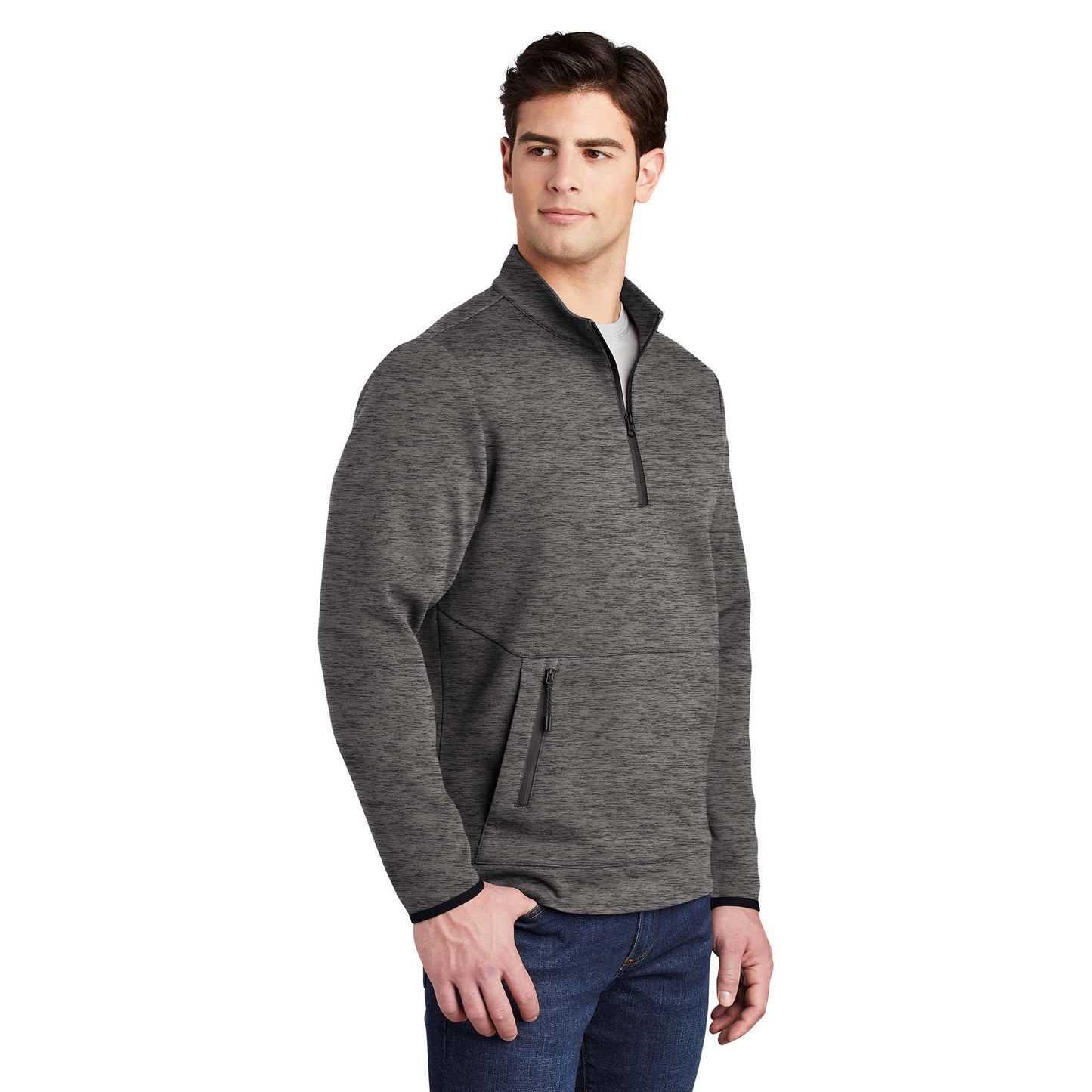 Black Heather Sweatshirts - Sport-Tek - Modern Pullover