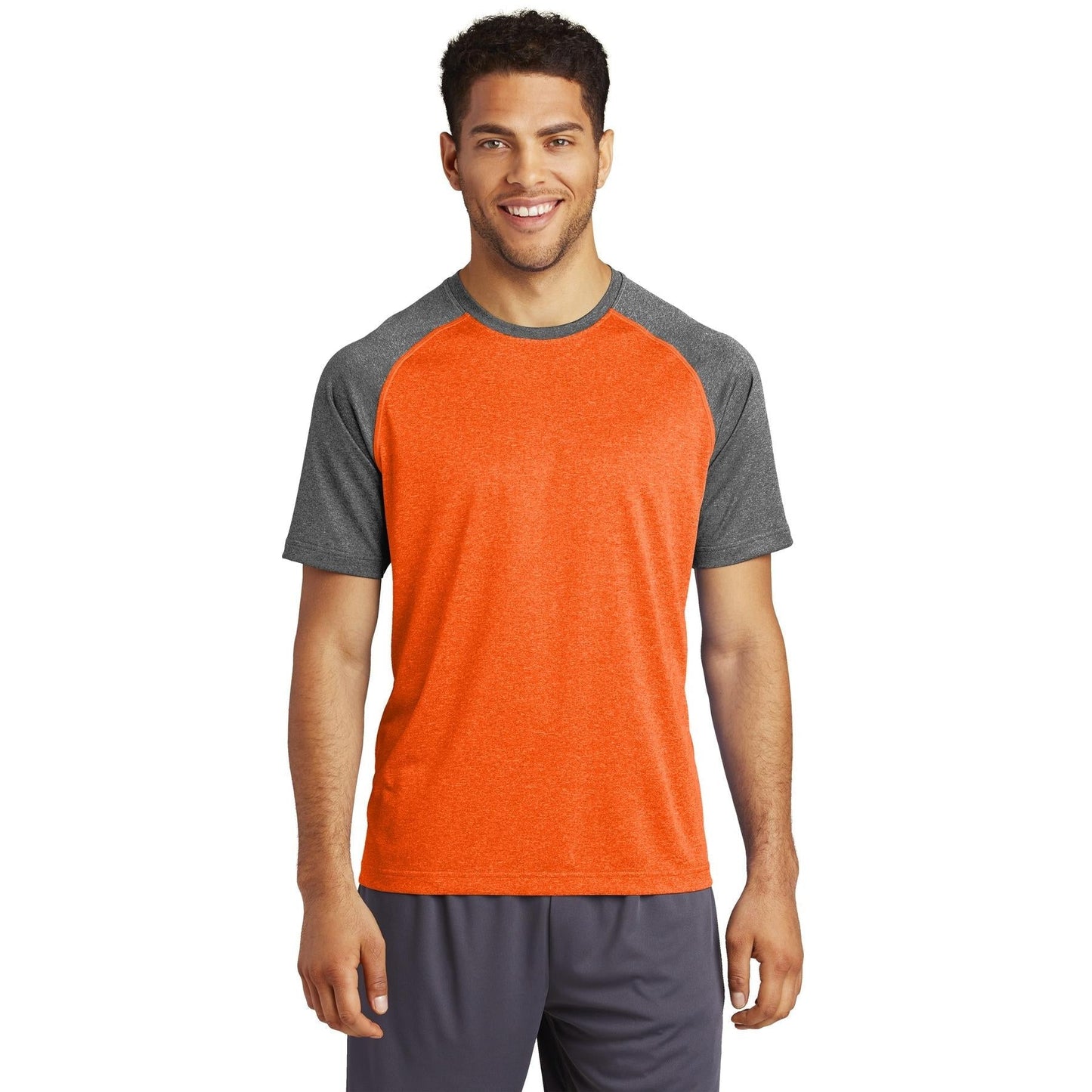 Deep Orange Heather T-Shirt - Sport-Tek - Moisture Wicking