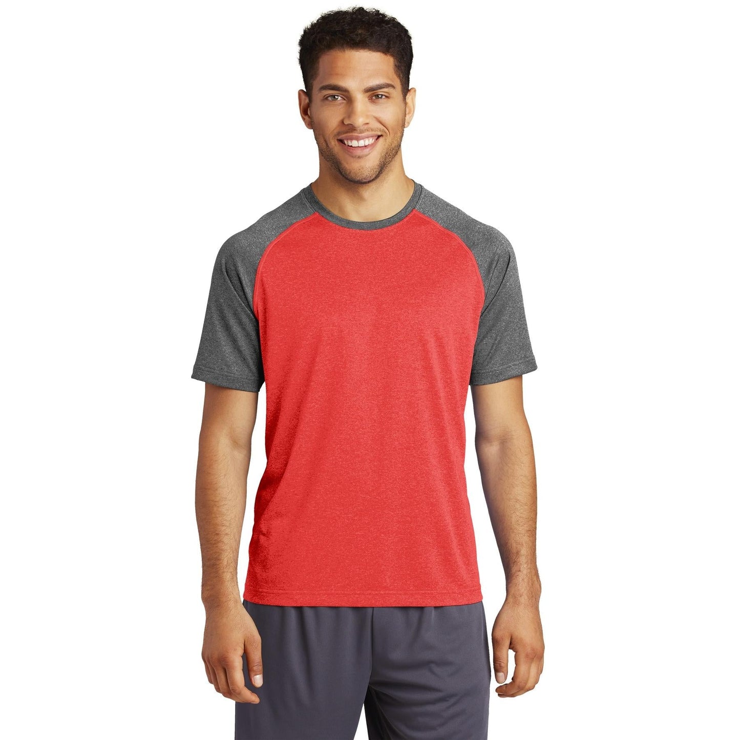 Deep Orange Heather T-Shirt - Sport-Tek - Moisture Wicking