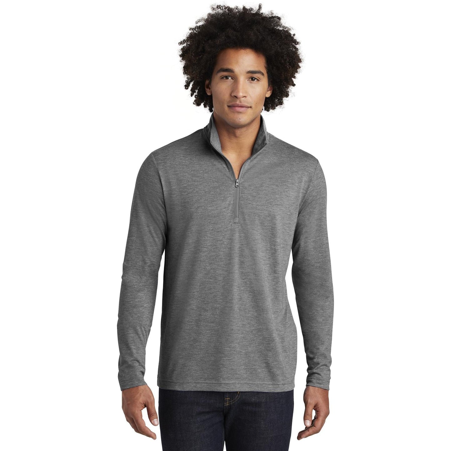 Black Triad Heather Sweatshirt - Sport-Tek - Soft Fabric