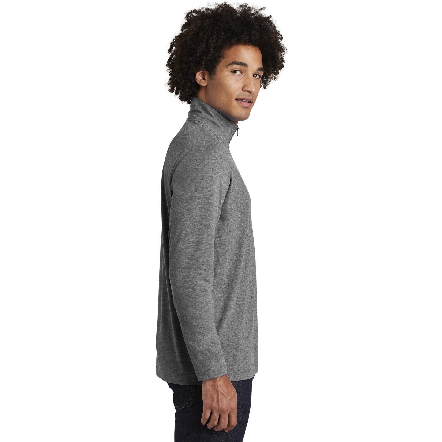 Black Triad Heather Sweatshirt - Sport-Tek - Soft Fabric