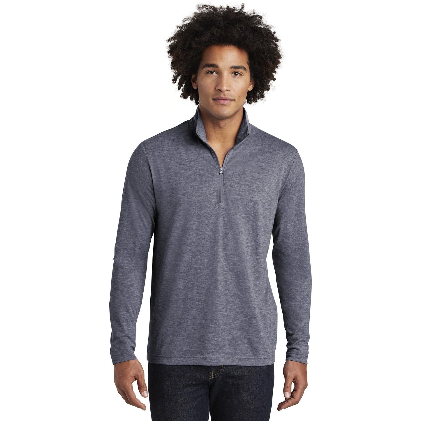 Black Triad Heather Sweatshirt - Sport-Tek - Soft Fabric