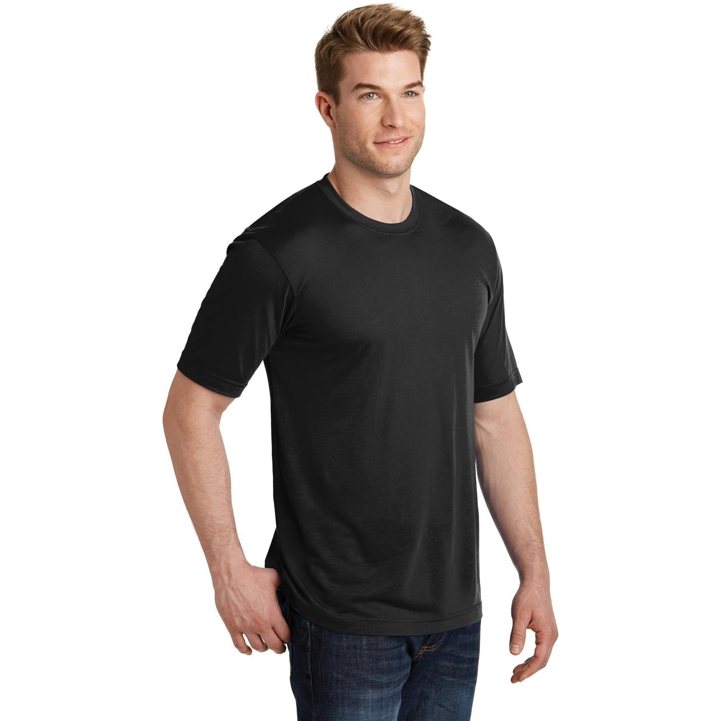 Black T-Shirts - Sport-Tek - Soft Cotton Tee - Comfortable