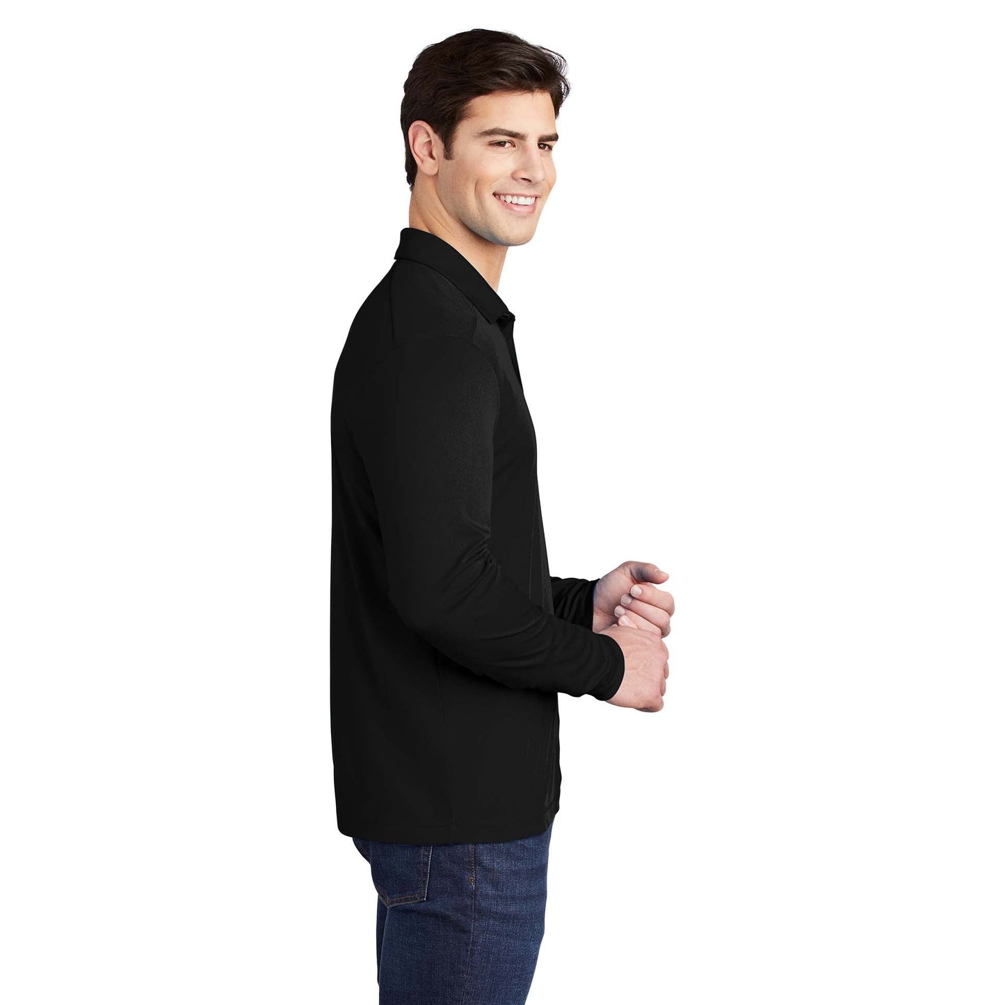 Black Polo Shirt - Sport-Tek - Soft Fabric - Stylish Wear