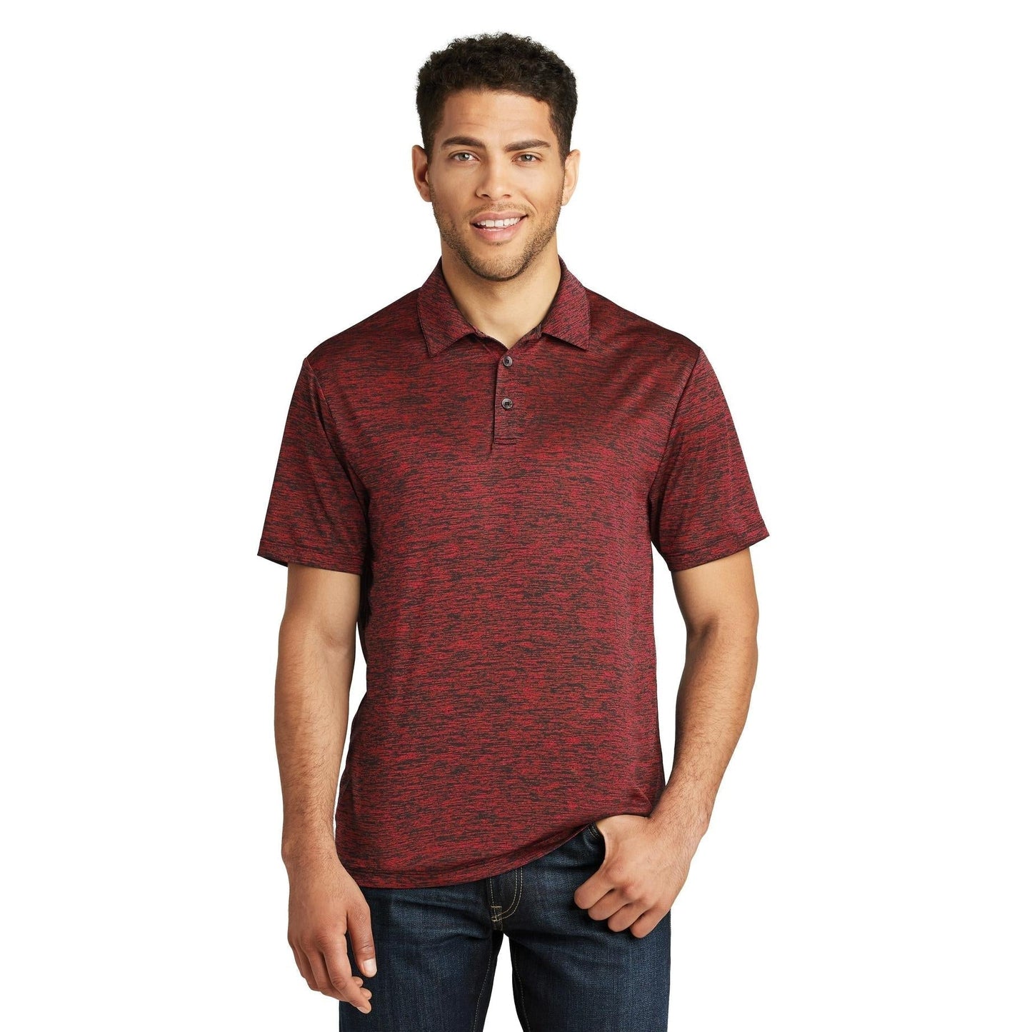 Black Electric Polo Shirt - Sport-Tek - Moisture-Wicking Fabric