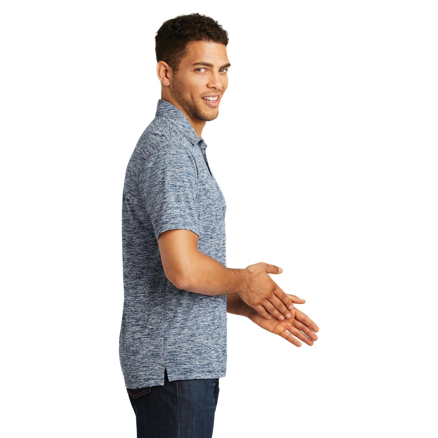 Black Electric Polo Shirt - Sport-Tek - Moisture-Wicking Fabric