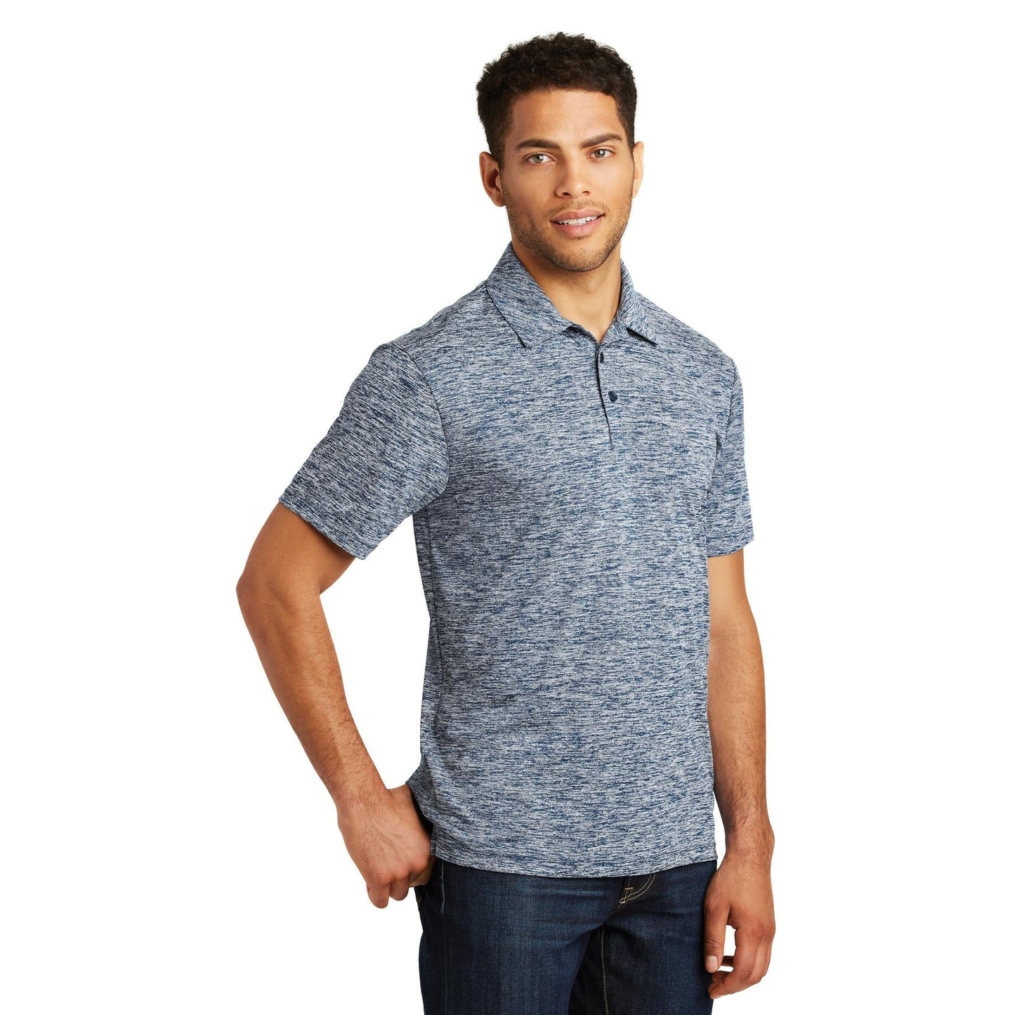 Black Electric Polo Shirt - Sport-Tek - Moisture-Wicking Fabric