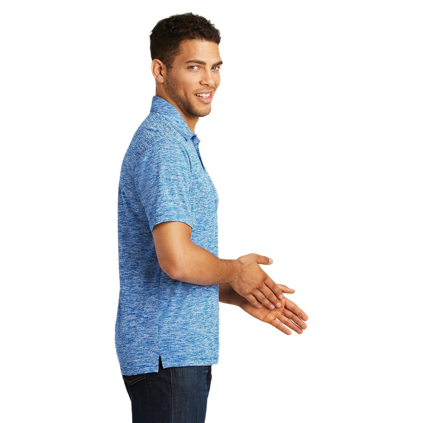 Black Electric Polo Shirt - Sport-Tek - Moisture-Wicking Fabric