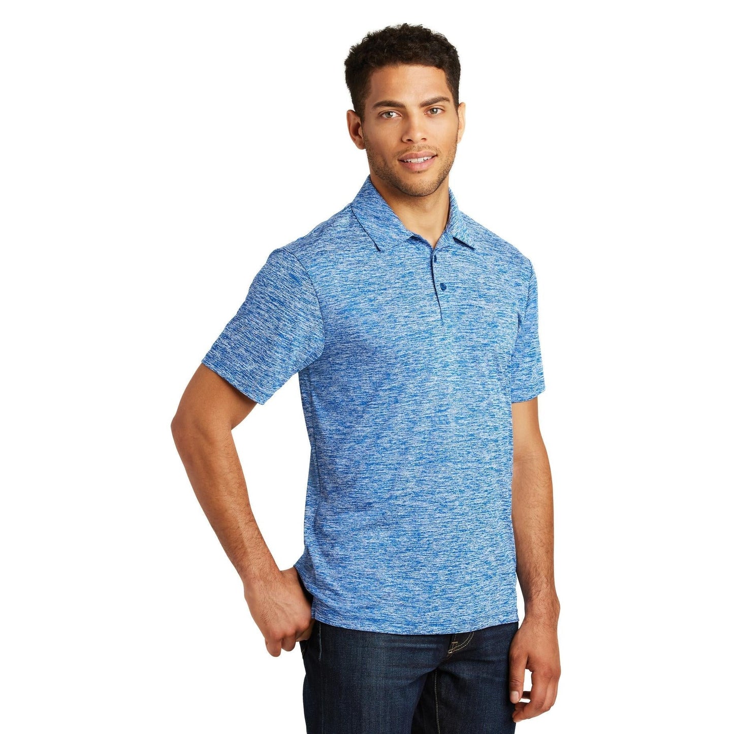 Black Electric Polo Shirt - Sport-Tek - Moisture-Wicking Fabric