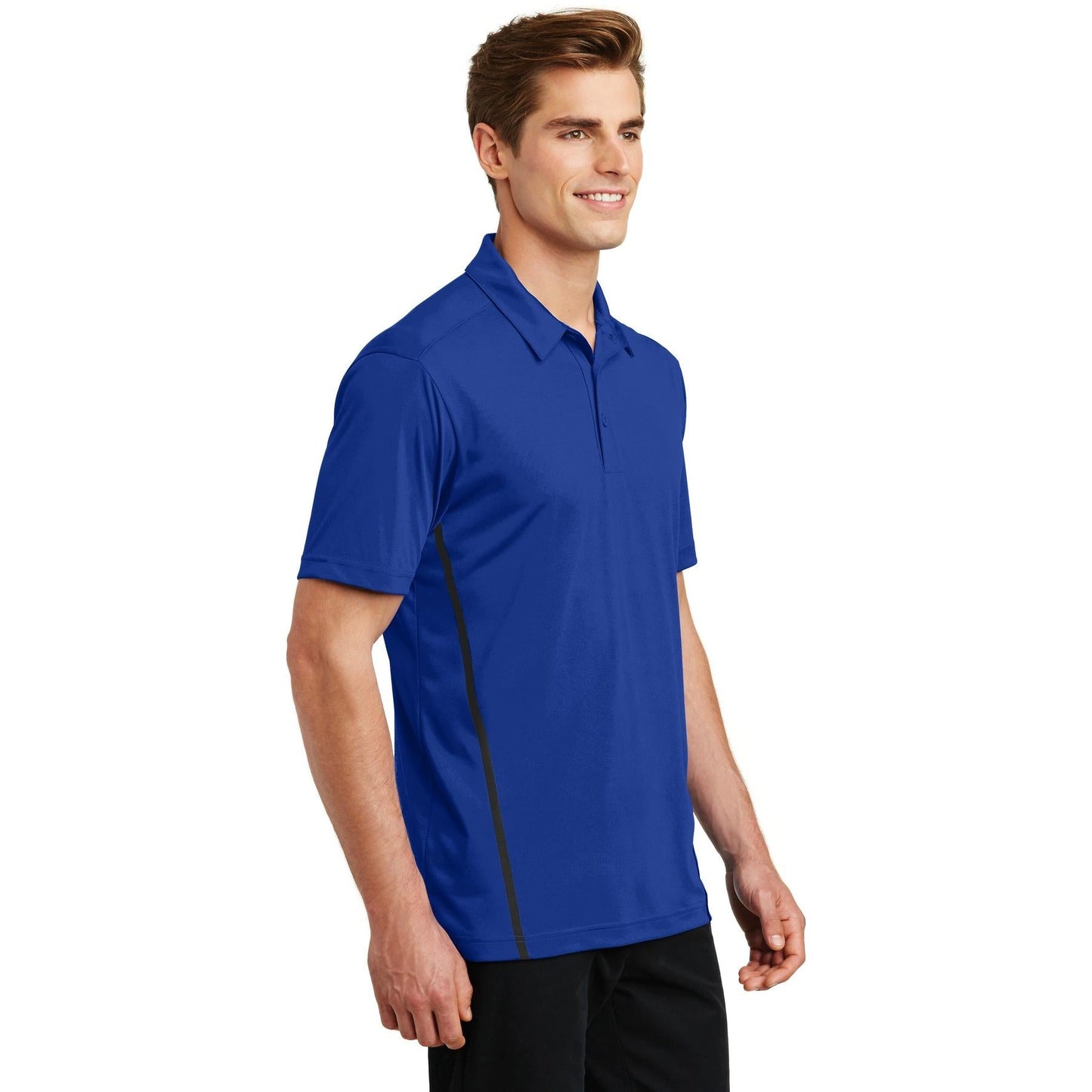 Blue/Black Polo Shirts - Sport-Tek - Durable Polyester - Performance