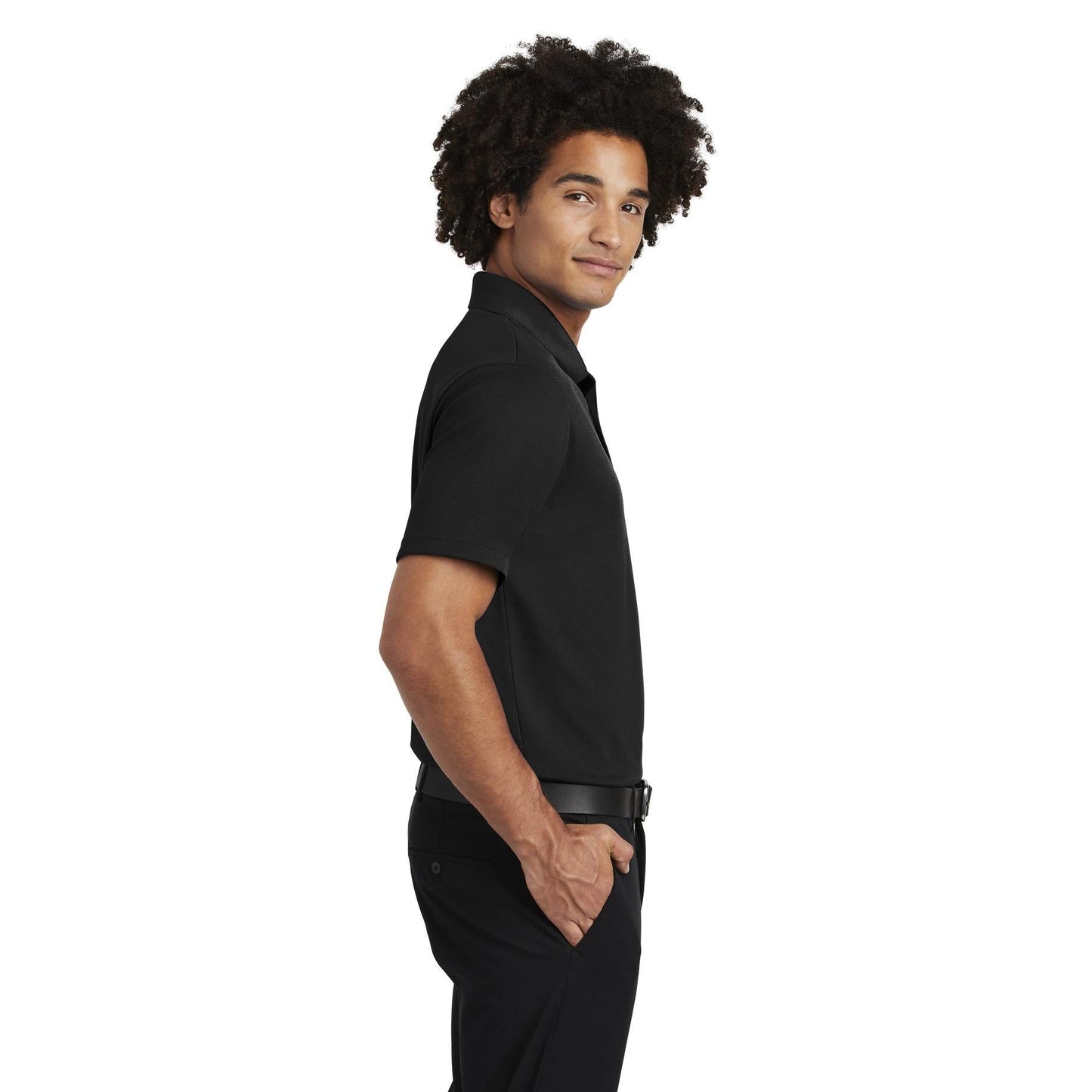 Black Polo Shirt - Sport-Tek - Moisture-Wicking Fabric